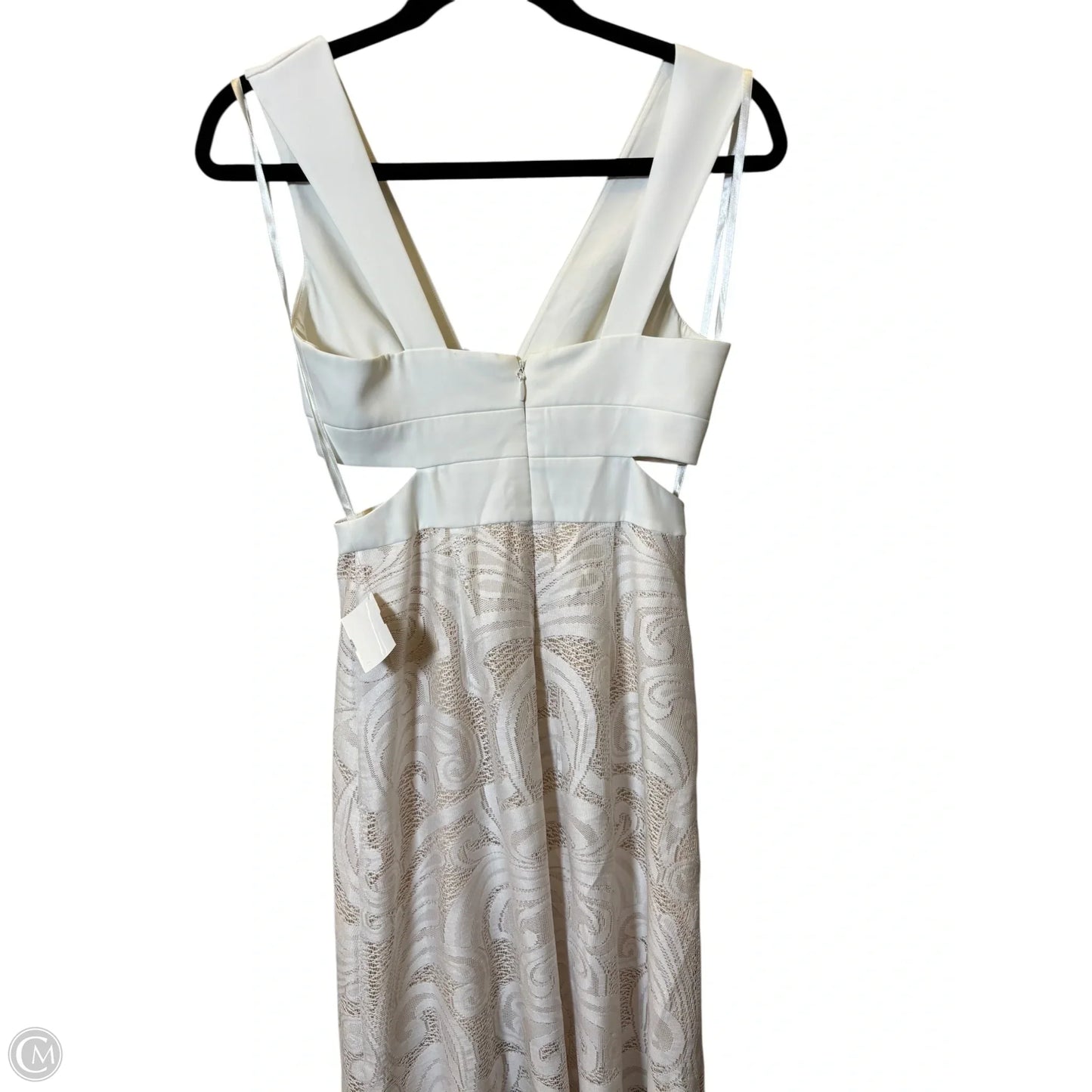 Dress Party Long By Bcbgmaxazria In Tan & White, Size: 0