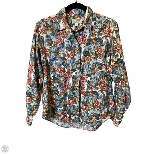 Blouse Long Sleeve By L.l. Bean In Floral Print, Size: 10