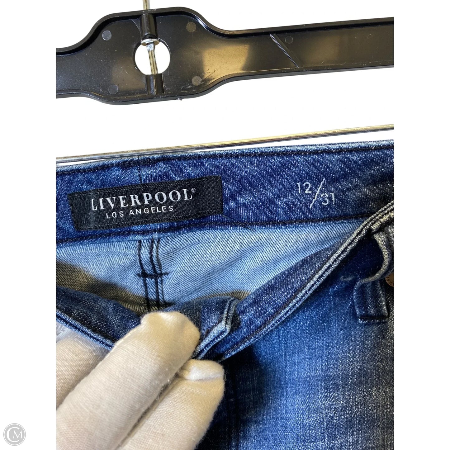 Jeans Cropped By Liverpool In Blue, Size: 12