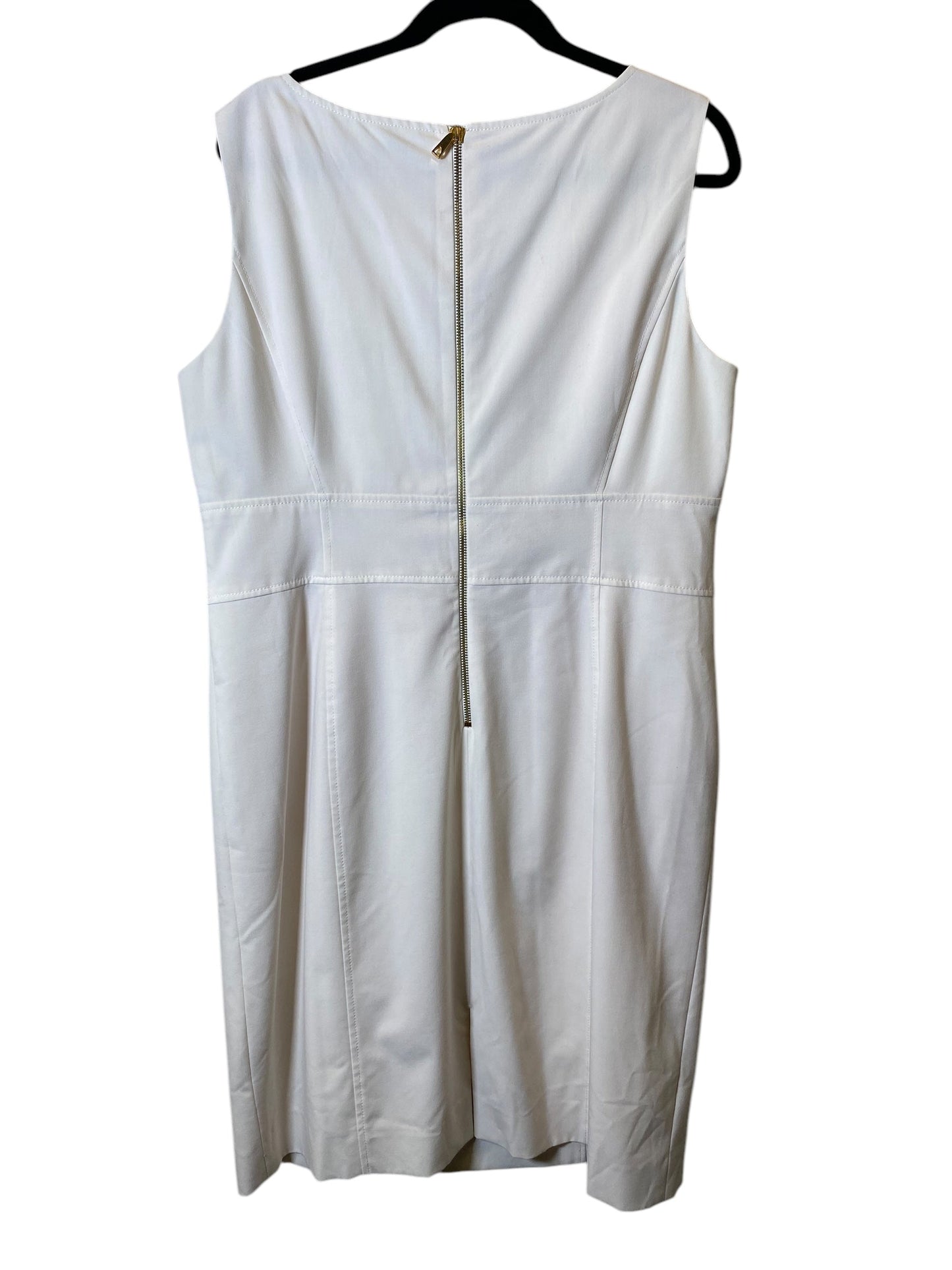 Dress Work By Tahari By Arthur Levine In Cream, Size: Xl