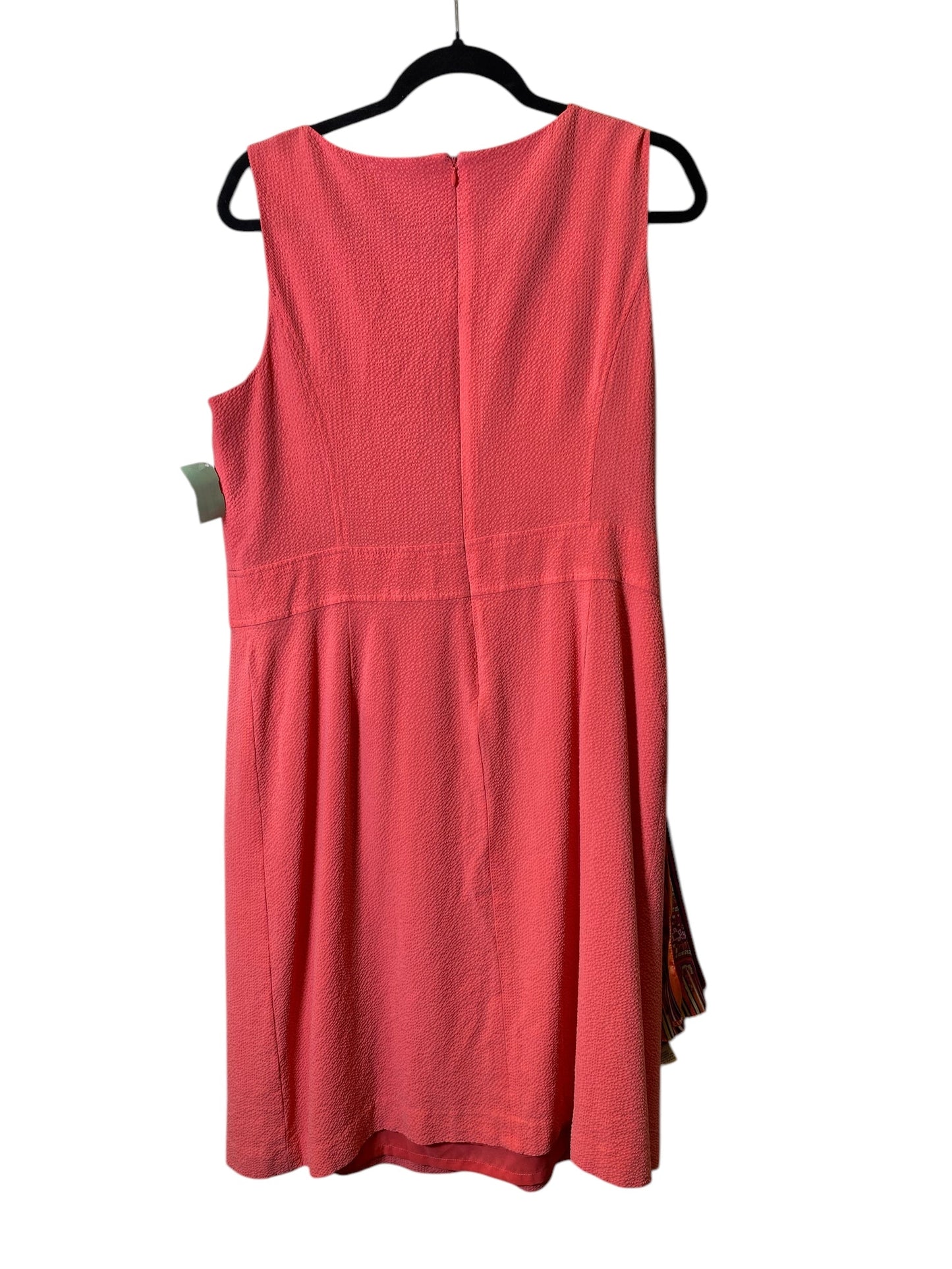 Dress Casual Midi By Anne Klein In Coral, Size: Xl