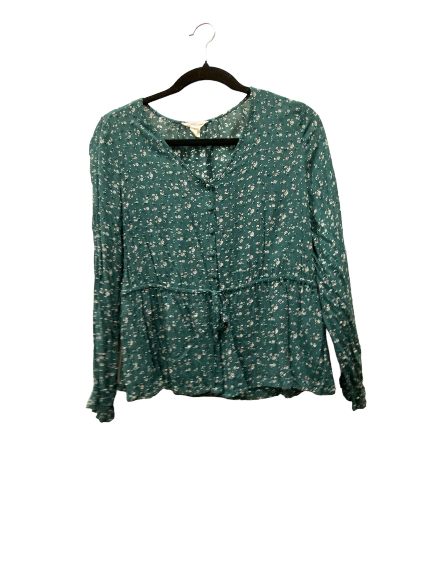 Blouse Long Sleeve By Caslon In Floral Print, Size: Xs