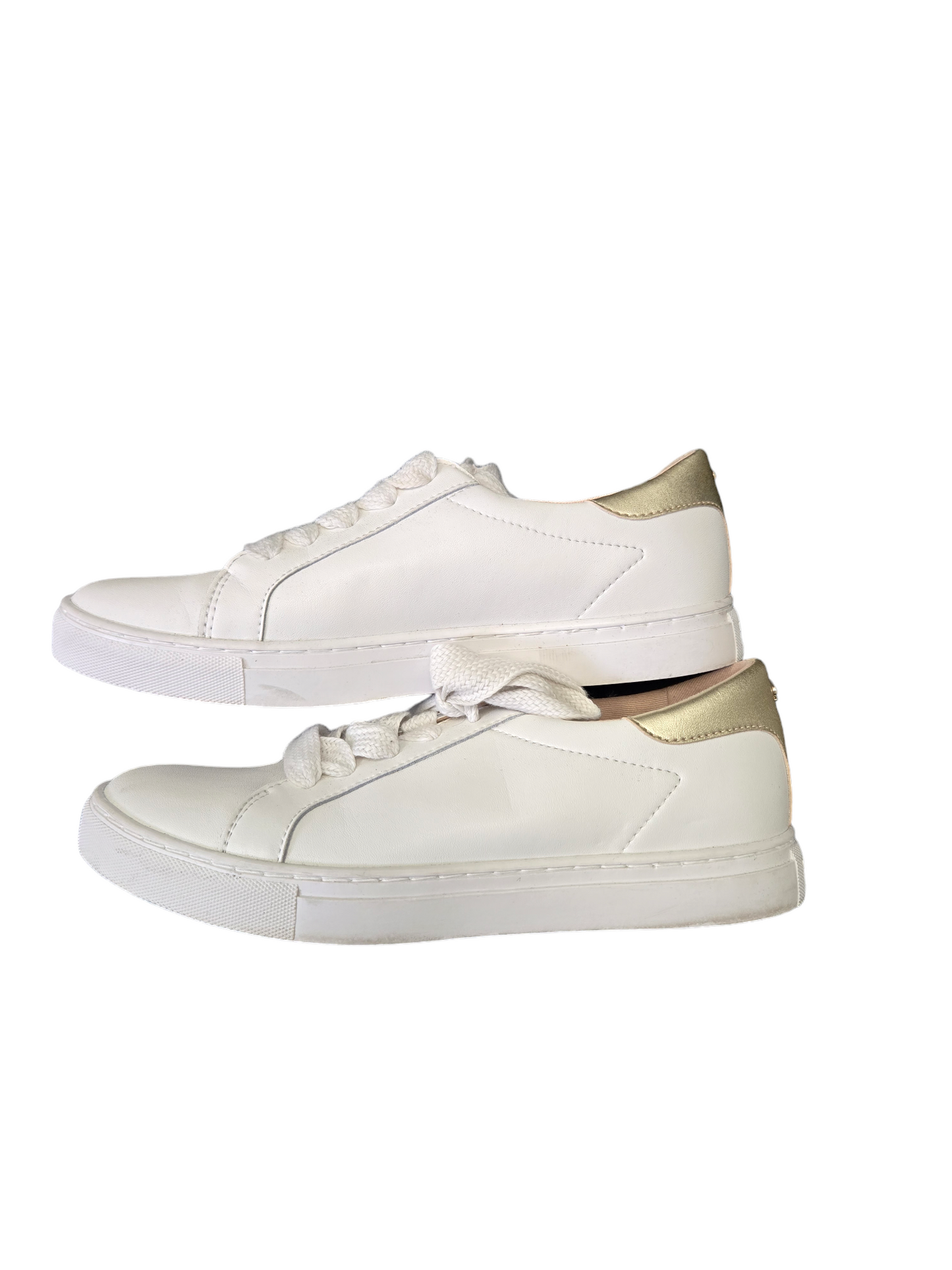 Gold & White Shoes Sneakers Kate Spade, Size 7