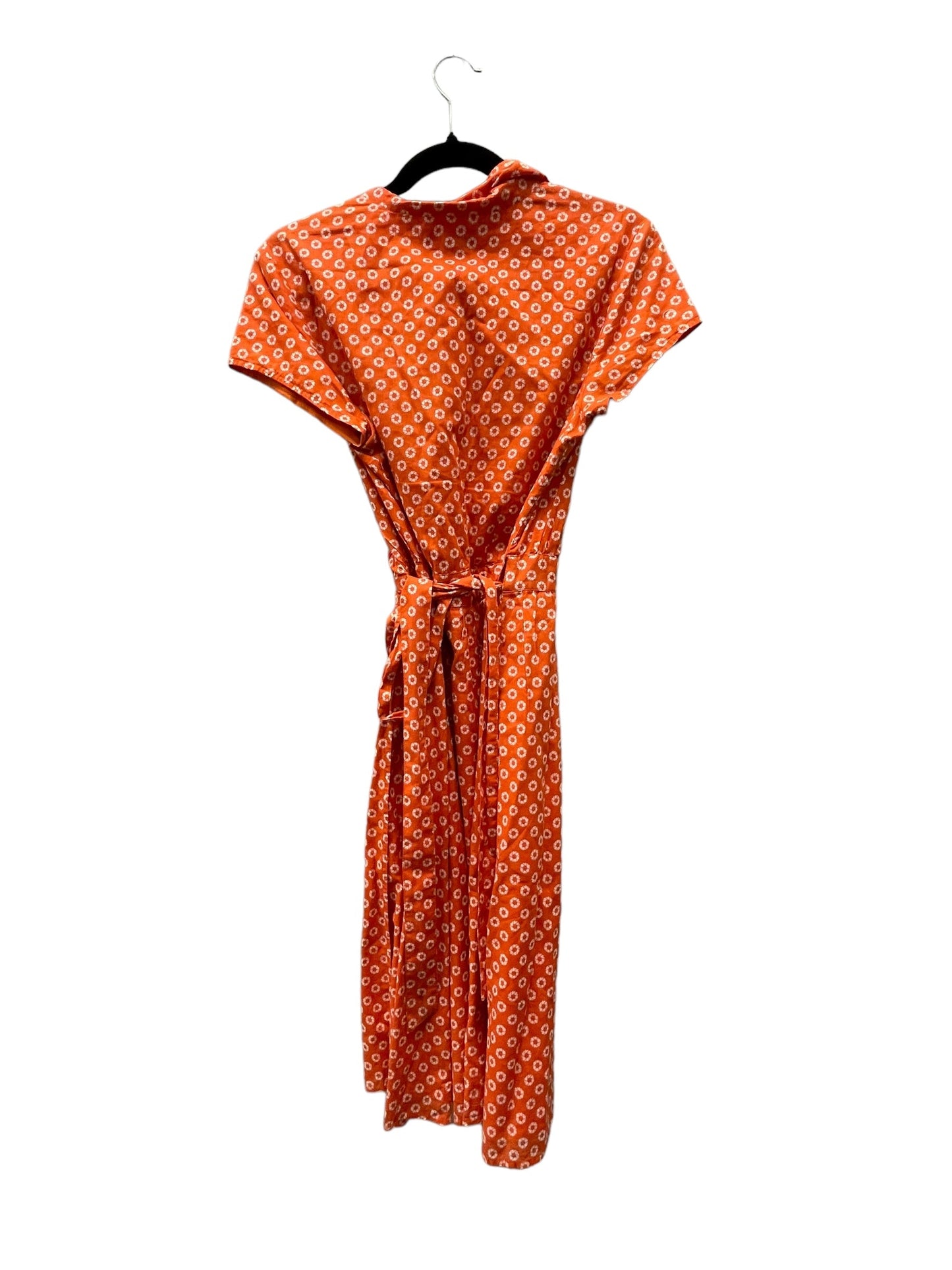 Dress Casual Midi By Lands End In Orange, Size: M