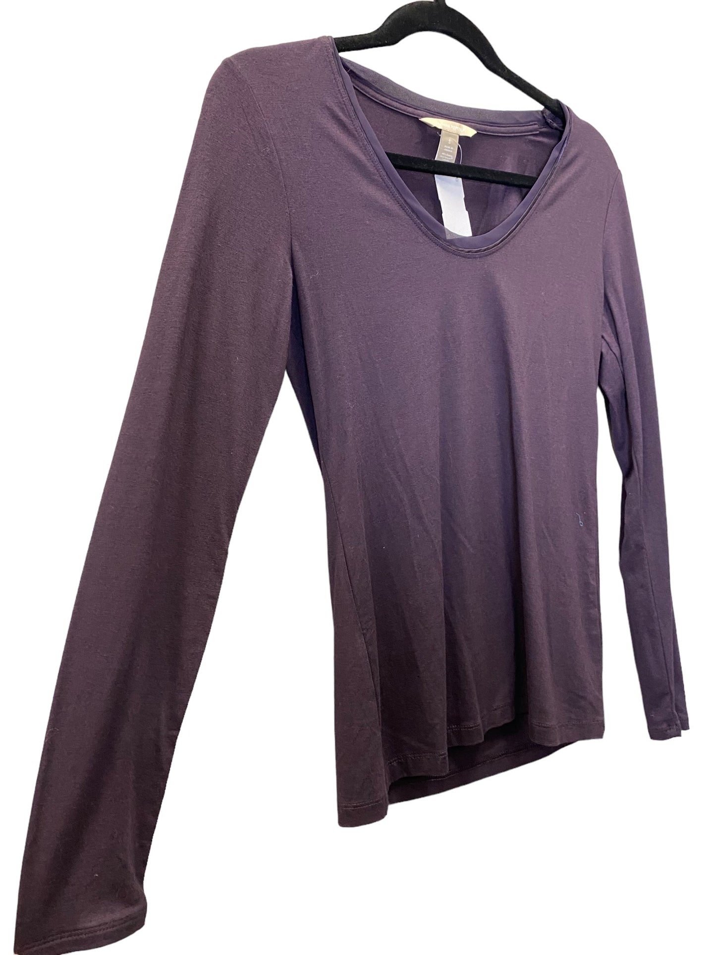 Purple Top Long Sleeve Basic Banana Republic, Size S