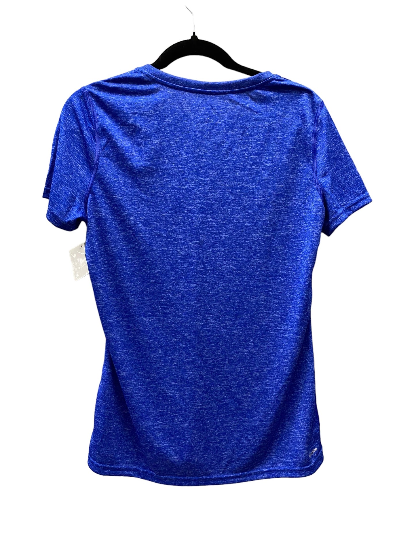 Athletic Top Short Sleeve By Adidas In Blue, Size: M