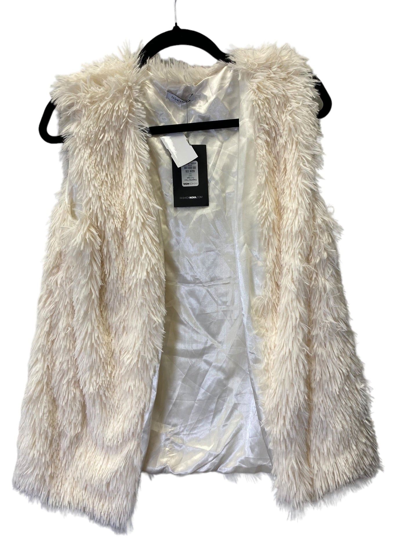 Vest Faux Fur & Sherpa By Fashion Nova In Cream, Size: Os