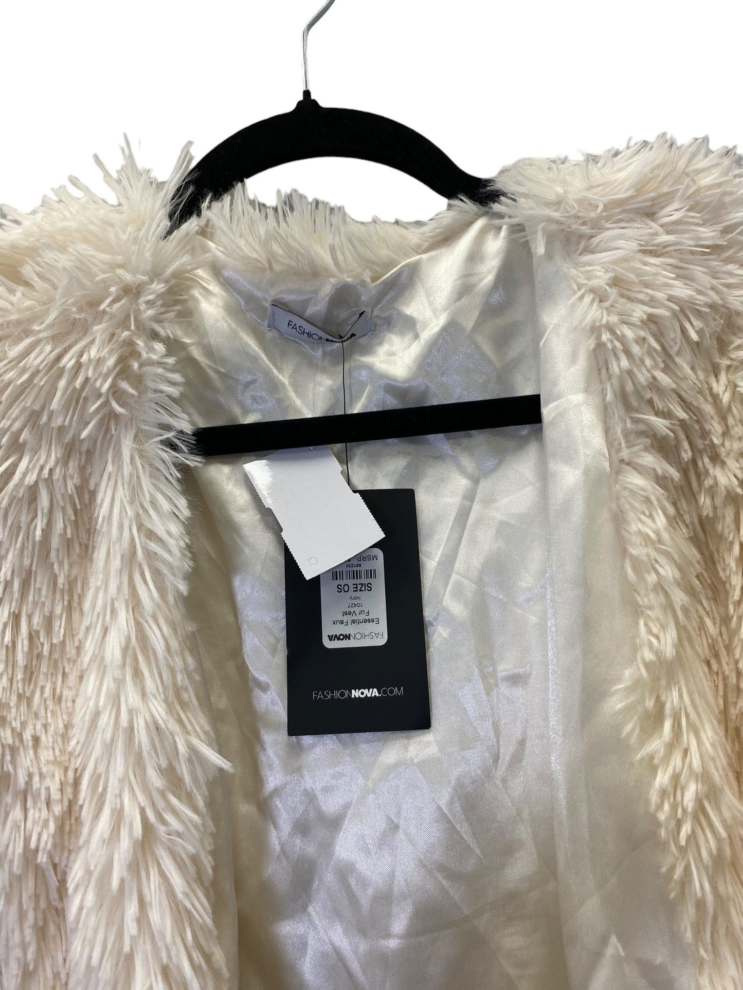 Vest Faux Fur & Sherpa By Fashion Nova In Cream, Size: Os