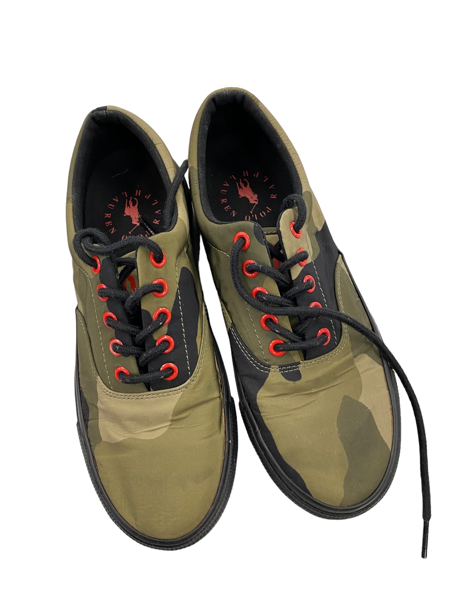 Shoes Athletic By Polo Ralph Lauren In Camouflage Print, Size: 8.5