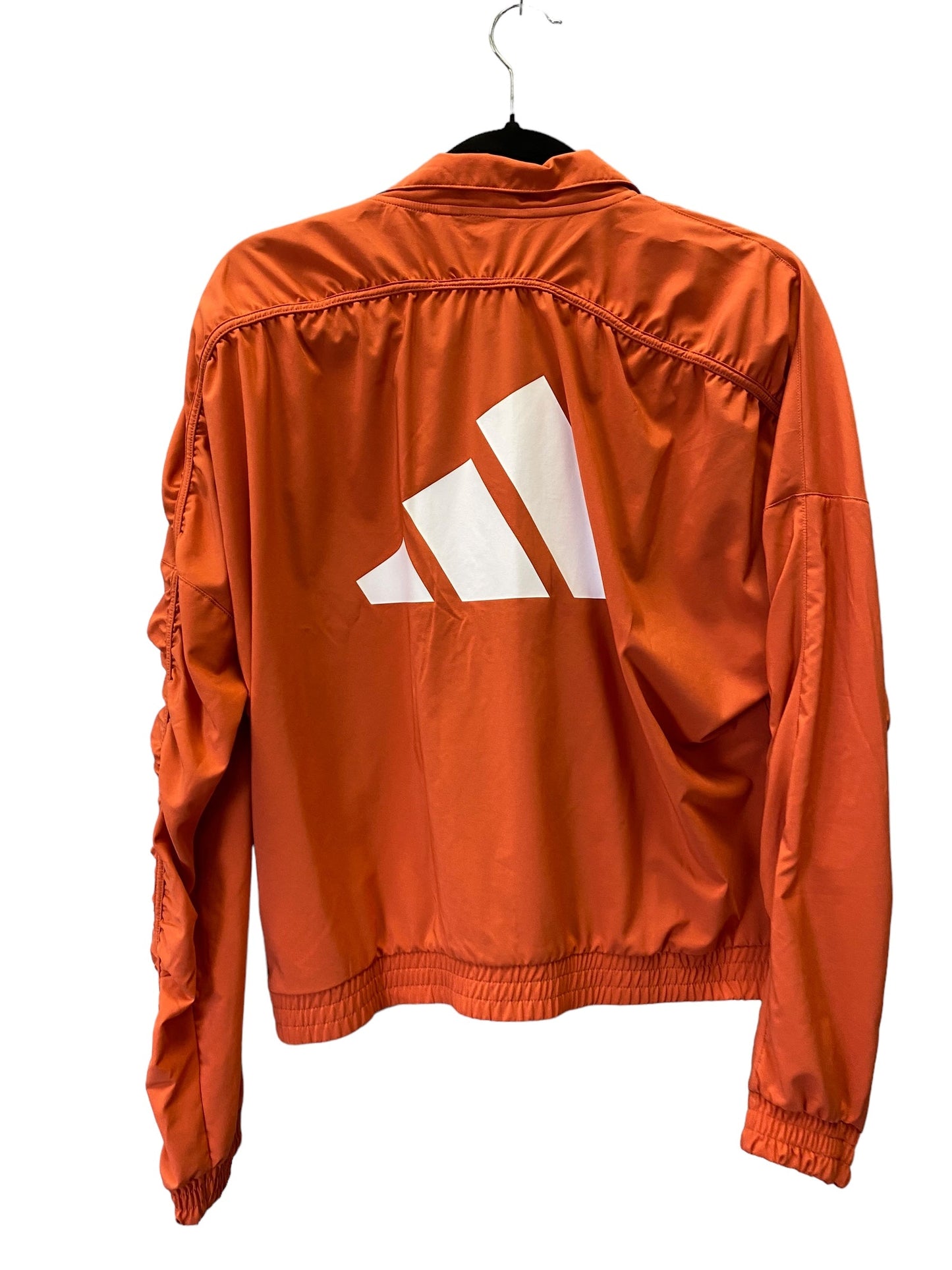 Athletic Jacket By Adidas In Orange, Size: L