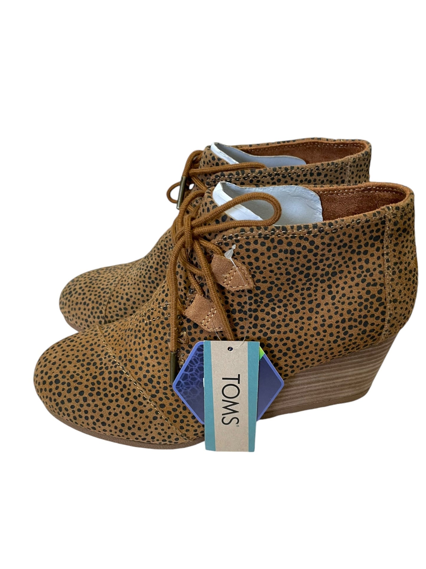 Boots Ankle Heels By Toms In Animal Print, Size: 7