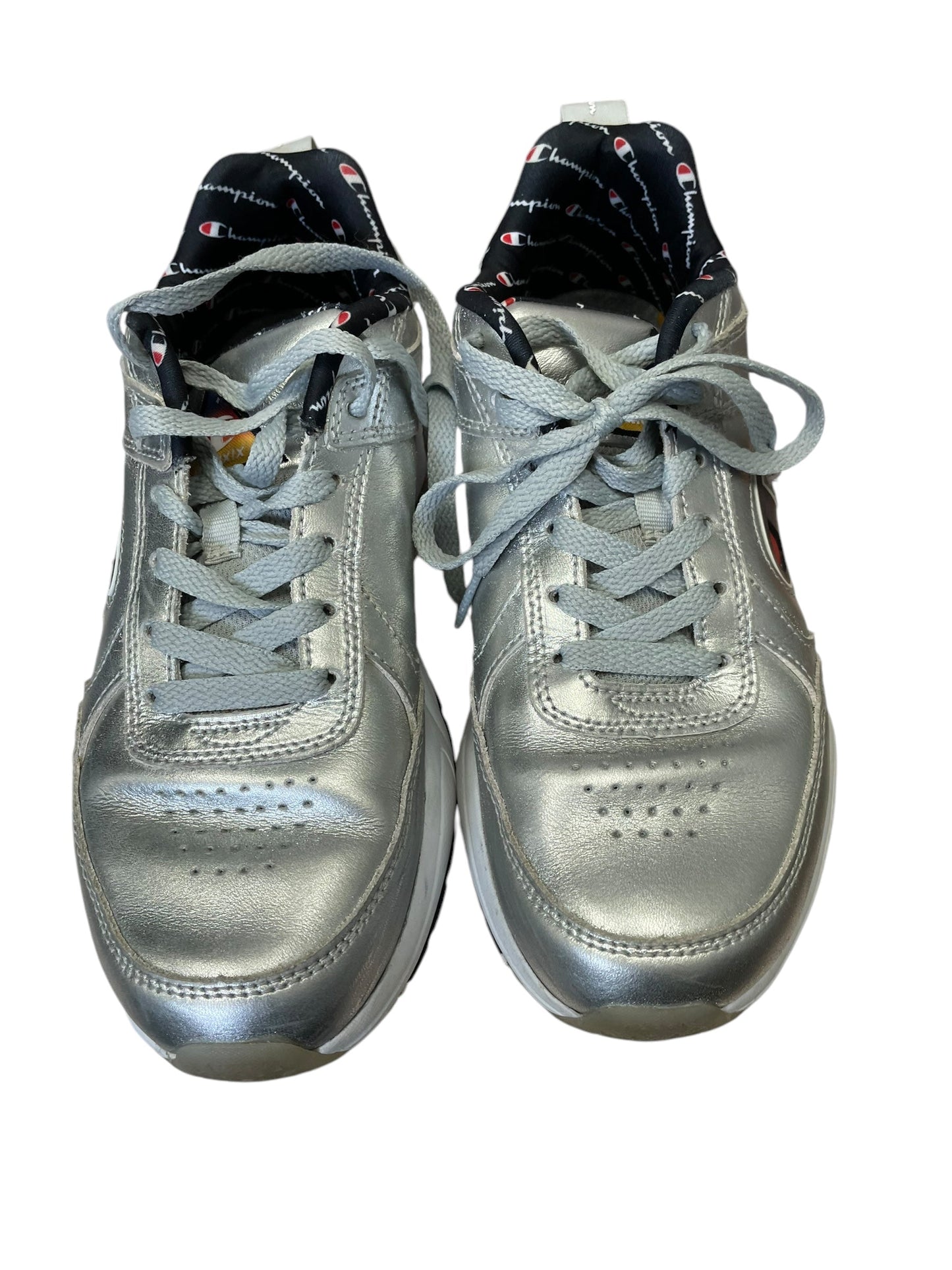 Shoes Sneakers Platform By Champion In Silver, Size: 6.5