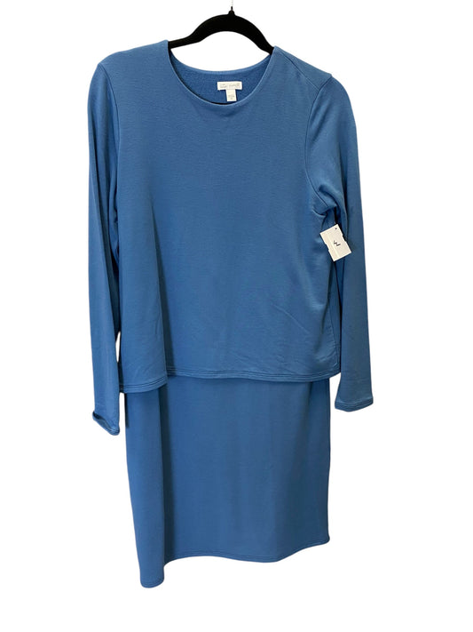 DRESS CASUAL MIDI PURE JILL in BLUE, Size: XS