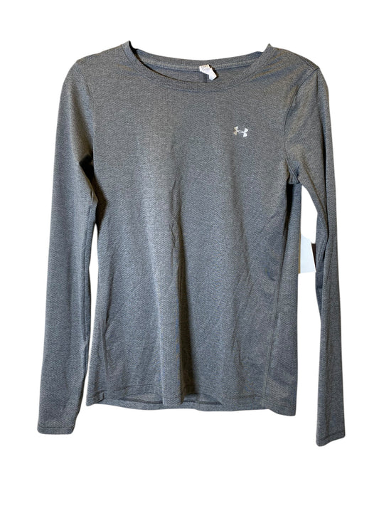 Athletic Top Long Sleeve Crewneck By Under Armour In Grey, Size: Xs