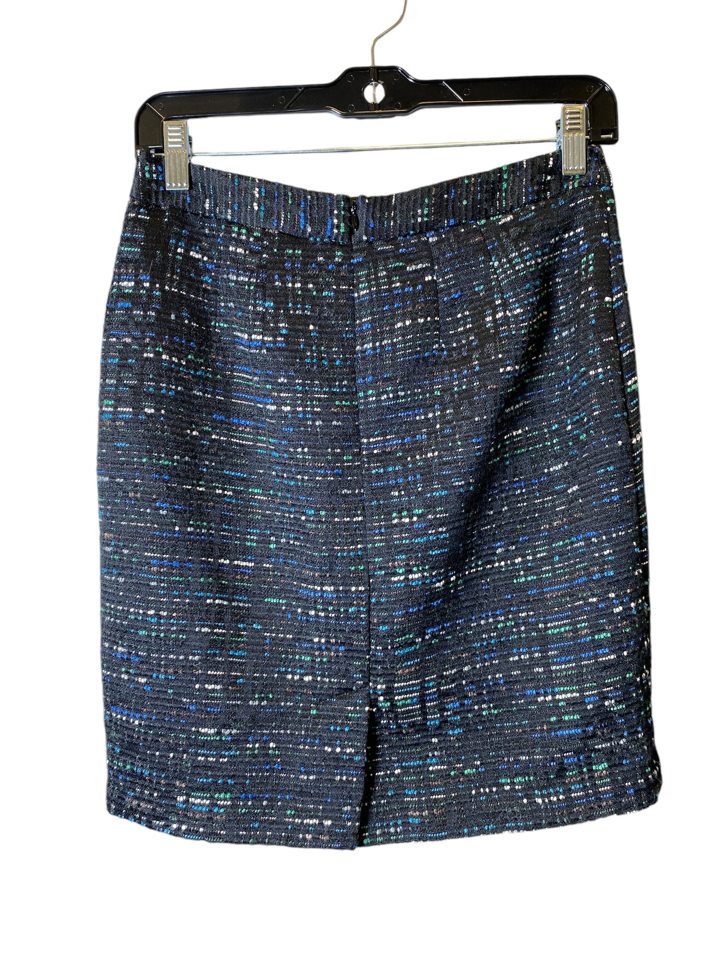 Skirt Mini & Short By Loft In Black & Blue, Size: 2p