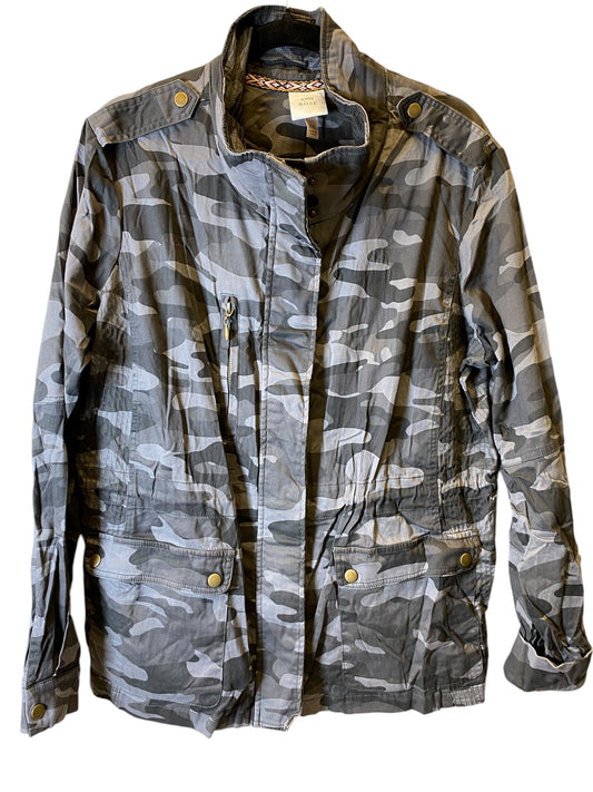 Jacket Utility By Knox Rose In Camouflage Print, Size: Xxl