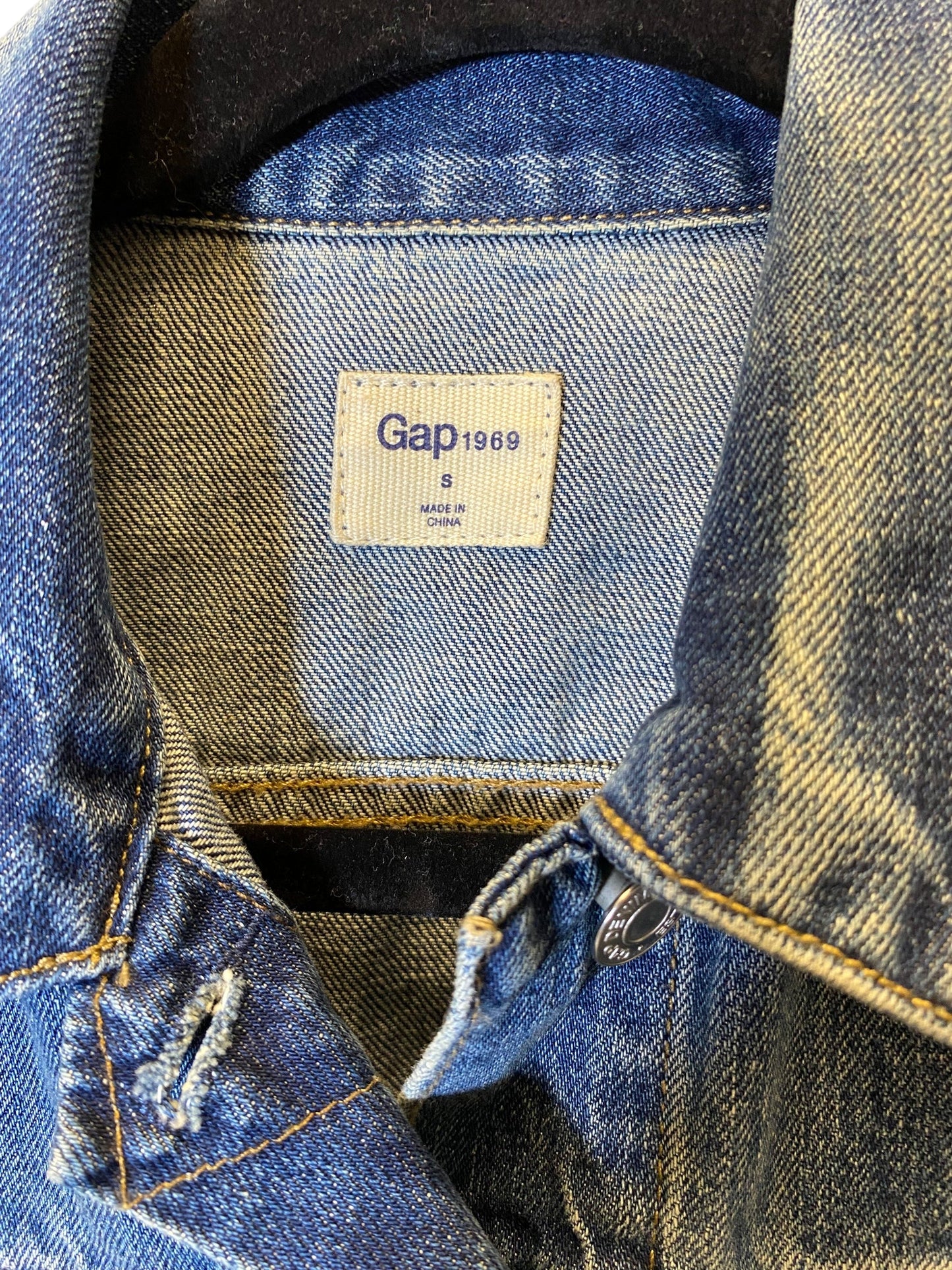 Jacket Denim By Gap In Blue, Size: S