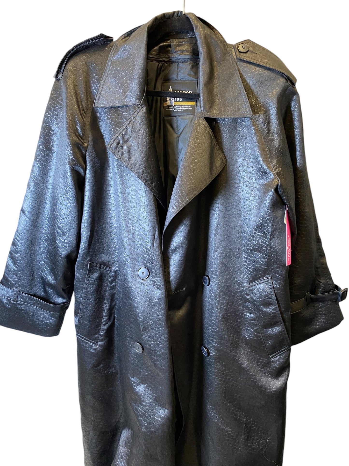 Coat Trench Coat By London Fog In Black, Size: 0