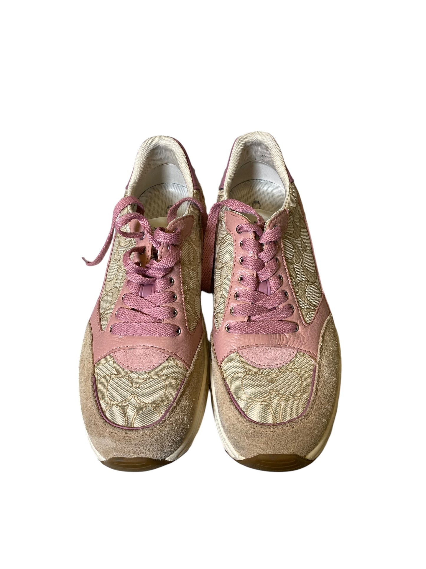 Shoes Athletic By Coach In Pink & Tan, Size: 9