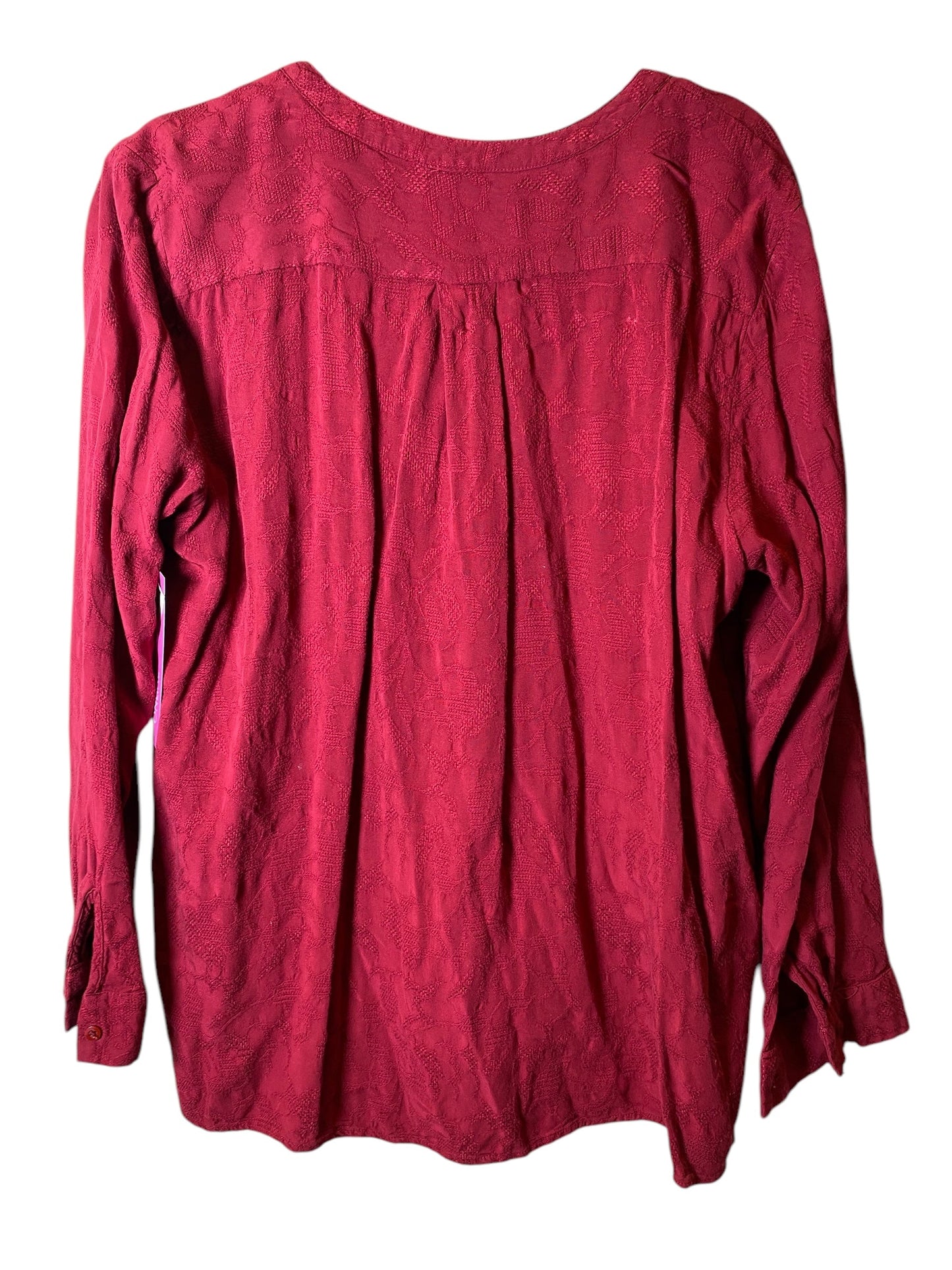 Top Long Sleeve By Simply Vera In Red, Size: Xl