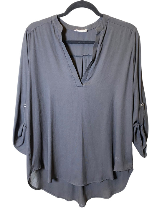 Top Long Sleeve By Lush In Black, Size: L