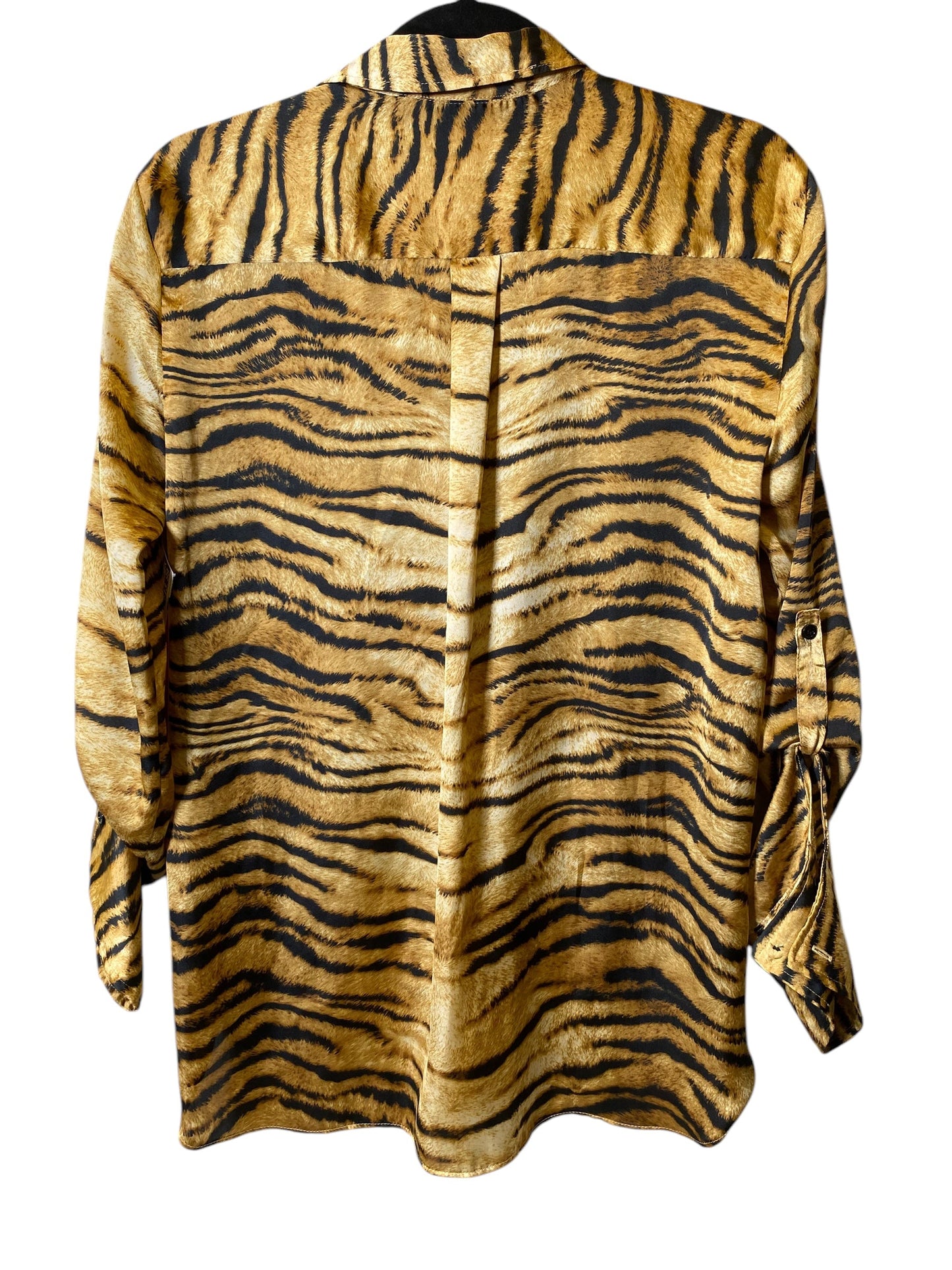 Blouse Long Sleeve By Zara Women In Animal Print, Size: M