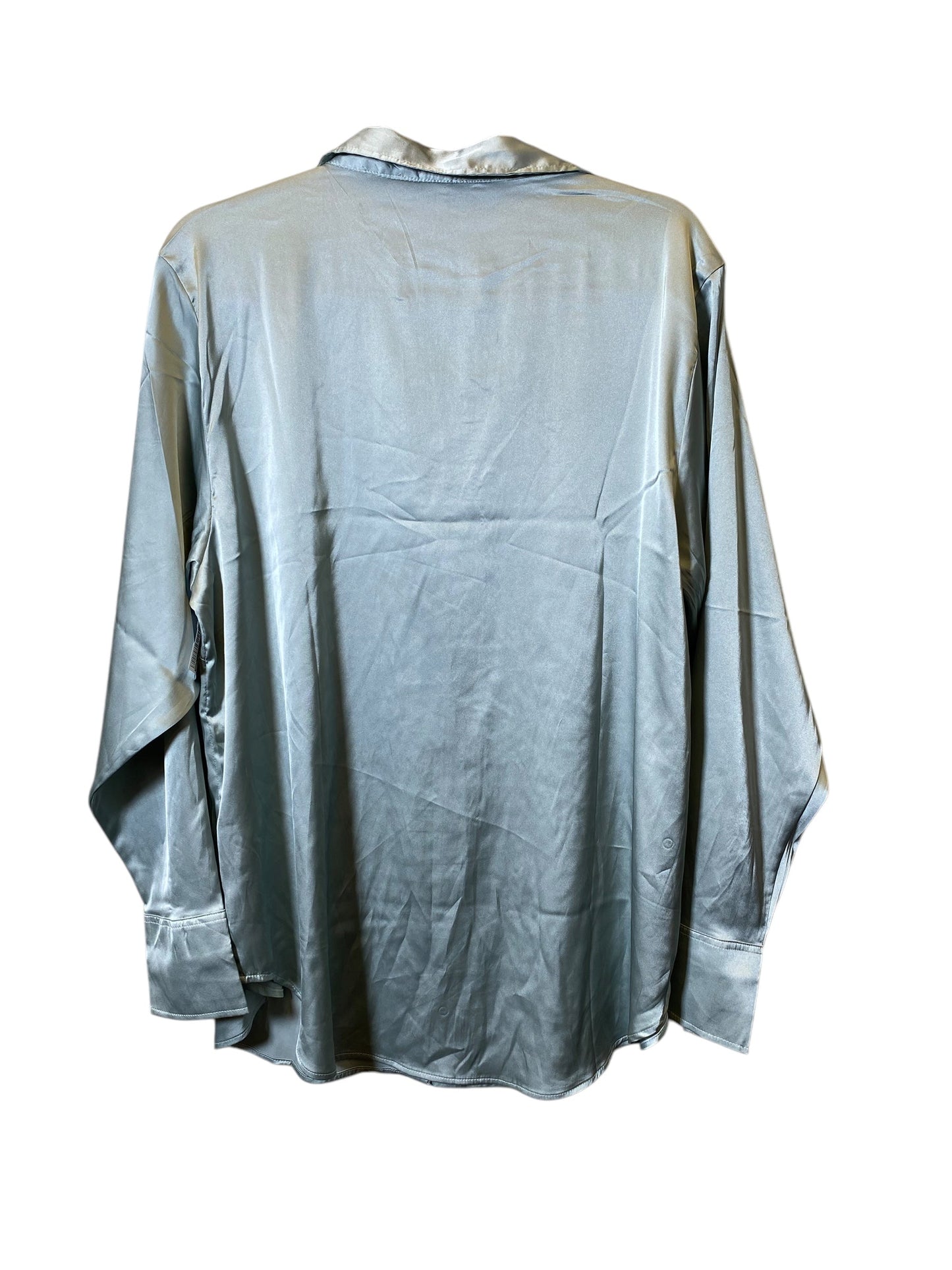 Blouse Long Sleeve By H&m In Green, Size: Xl