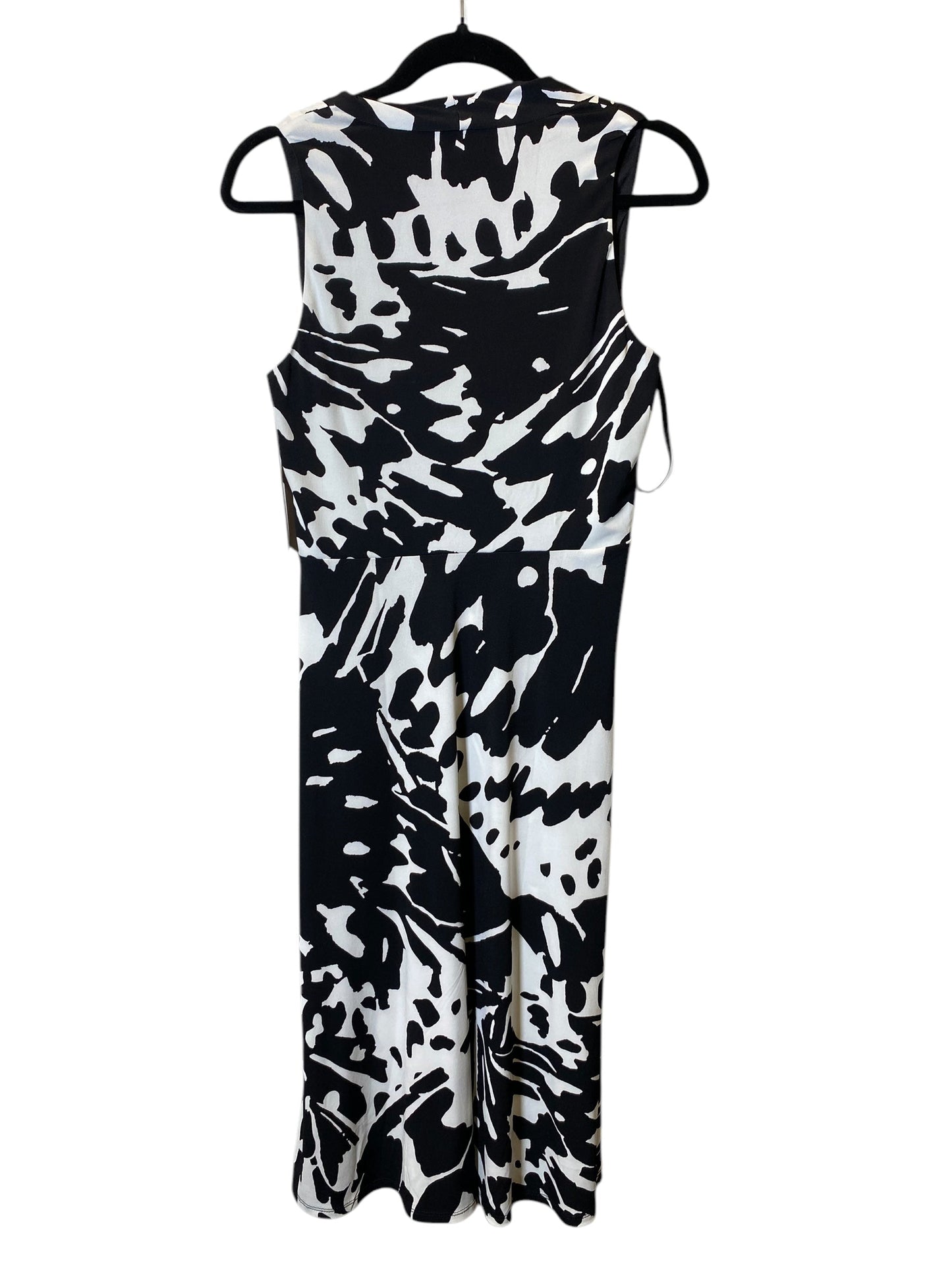 Dress Casual Midi By White House Black Market In Black & White, Size: M