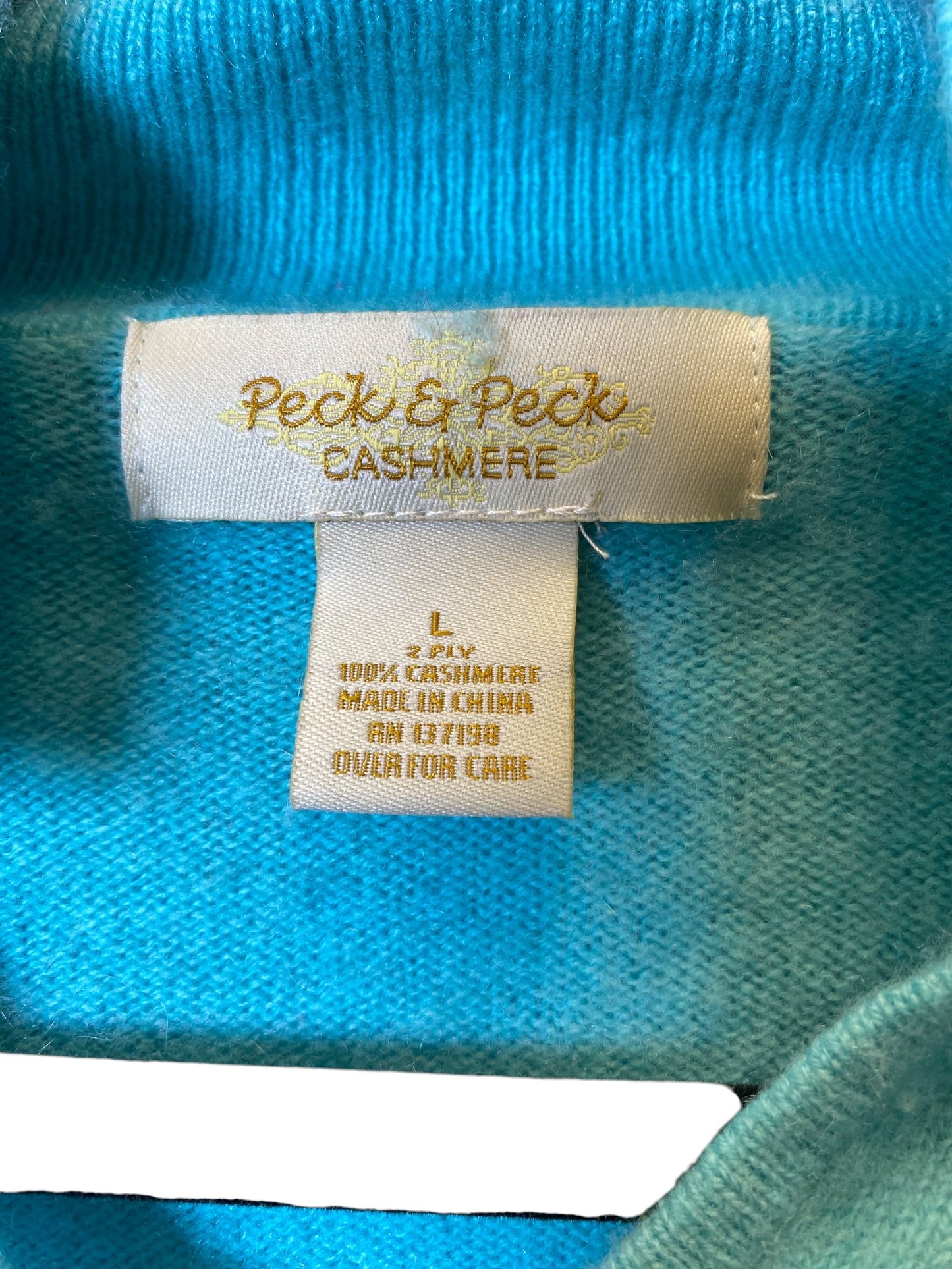 Sweater Cashmere By Peck And Peck In Blue, Size: L