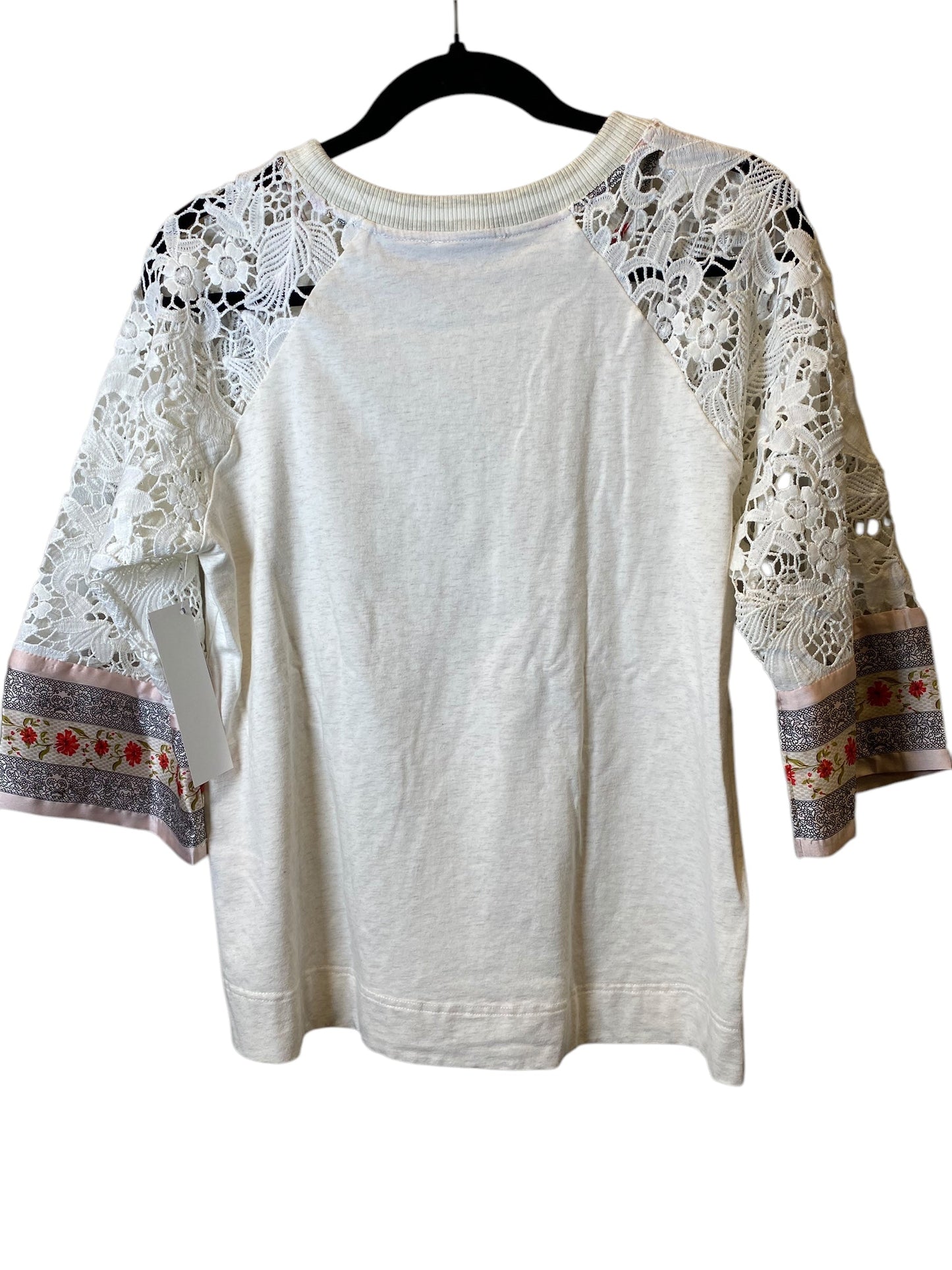 Top 3/4 Sleeve By Mystree In White, Size: S