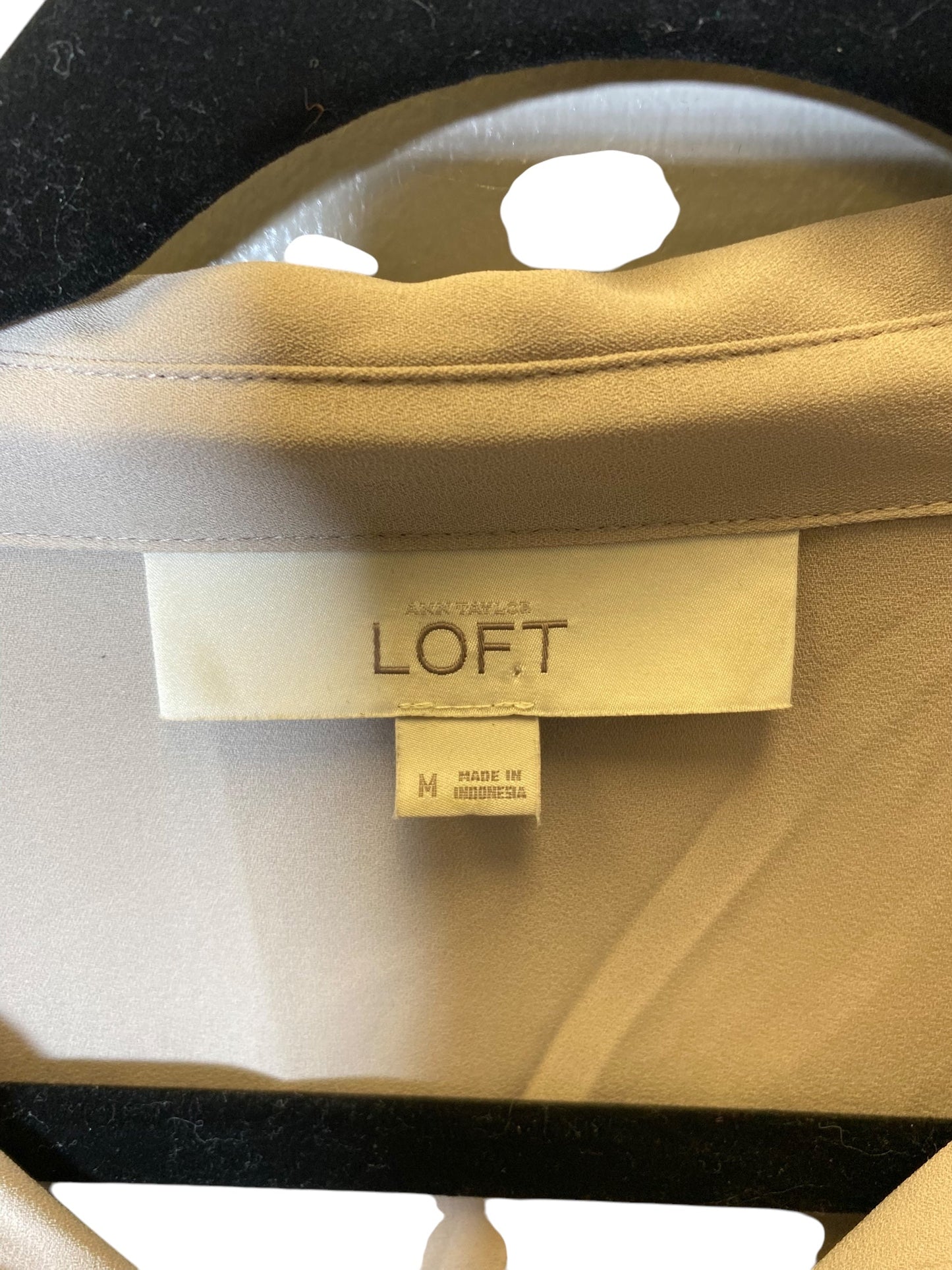 Top Sleeveless By Loft In Tan, Size: M