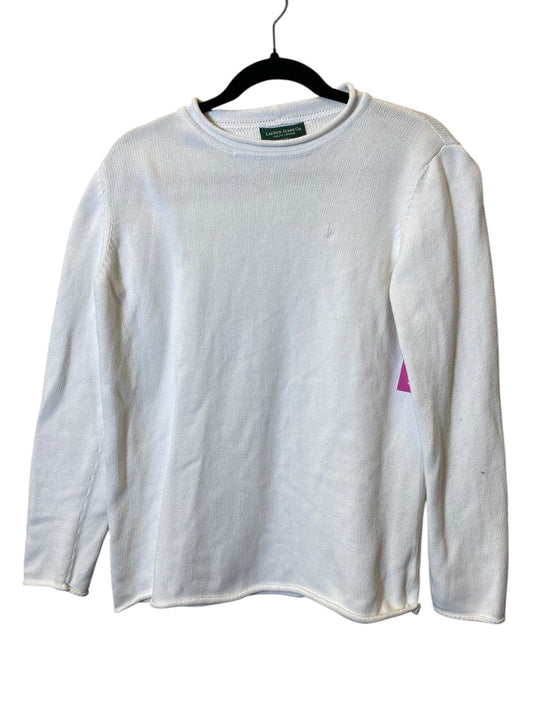 Sweater By Lauren By Ralph Lauren In White, Size: S