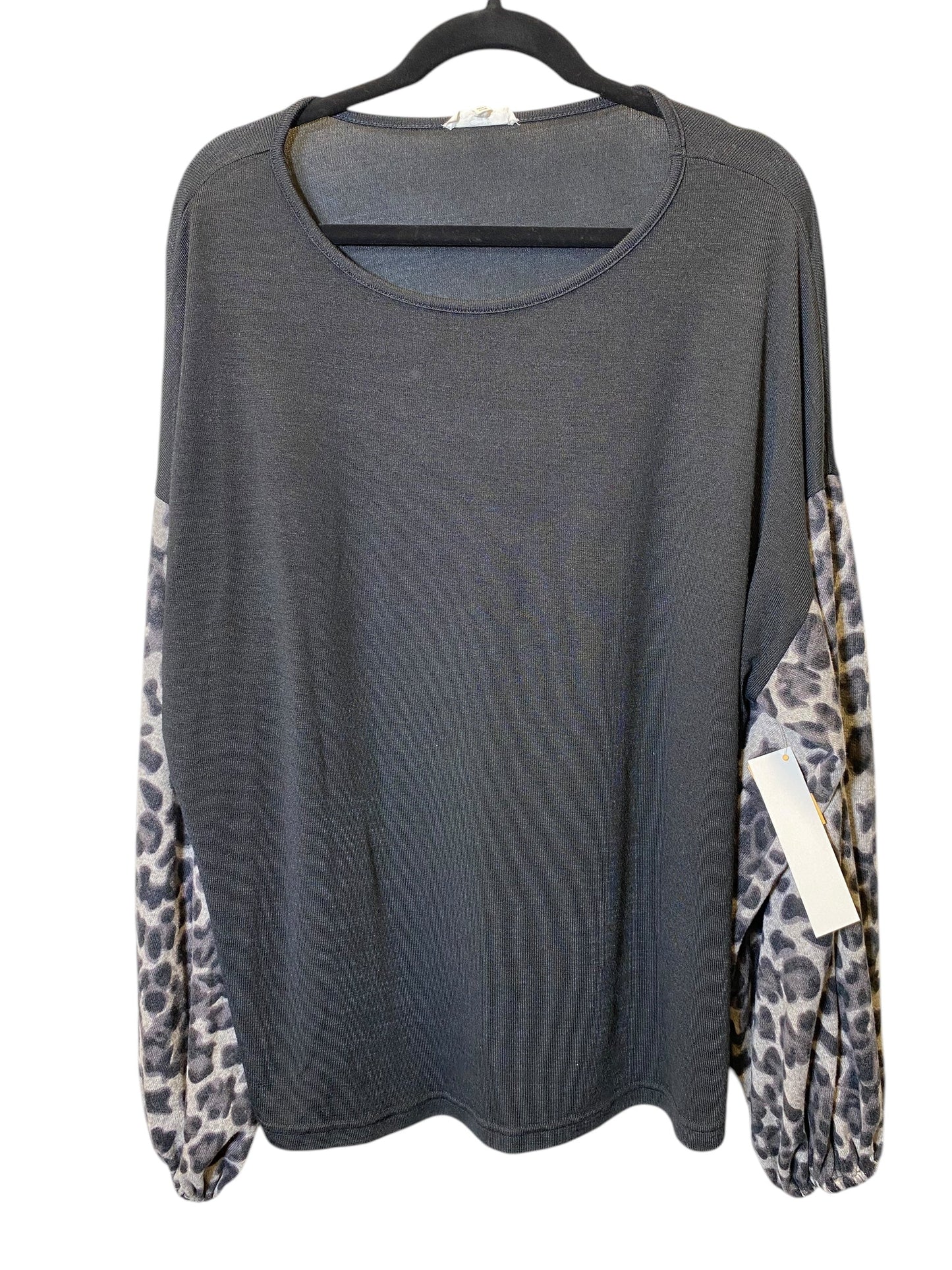 Top Long Sleeve By Easel In Black, Size: 1x