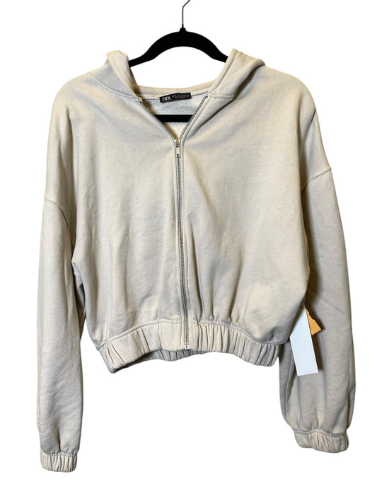 Sweatshirt Hoodie By Zara In Tan, Size: Xl