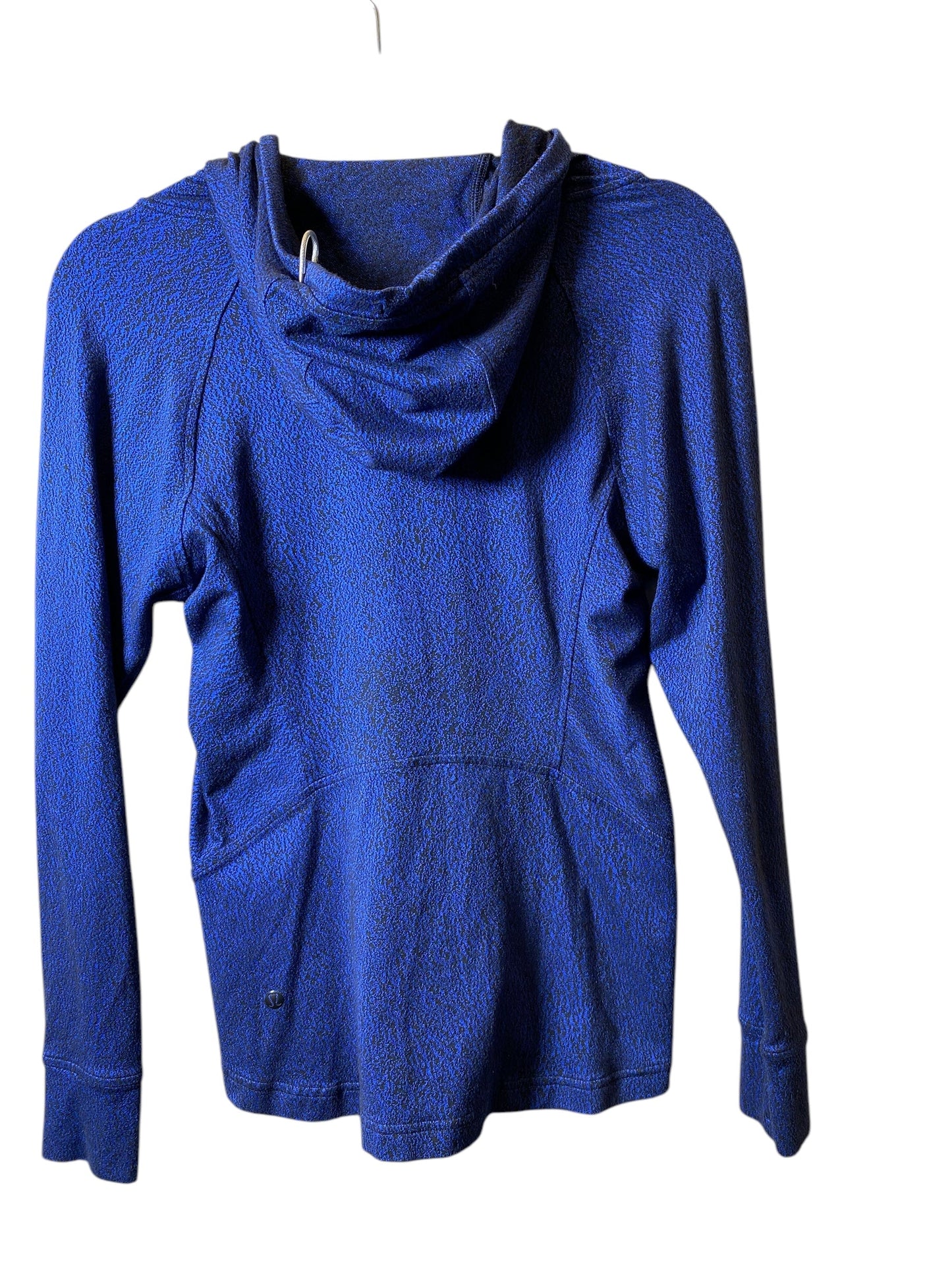 Athletic Sweatshirt Hoodie By Lululemon In Black & Blue, Size: Xs