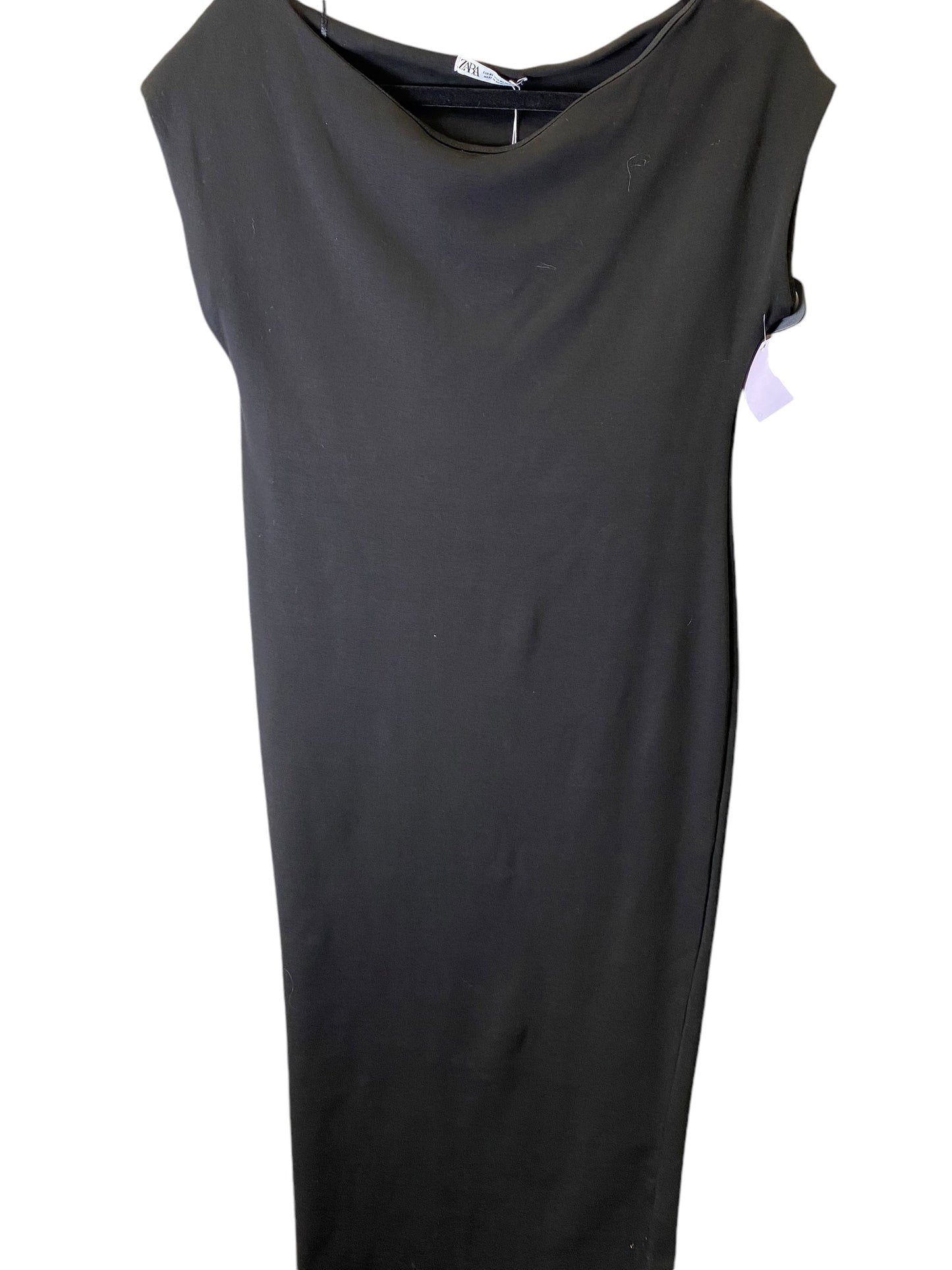 Dress Casual Midi By Zara In Black, Size: Xl