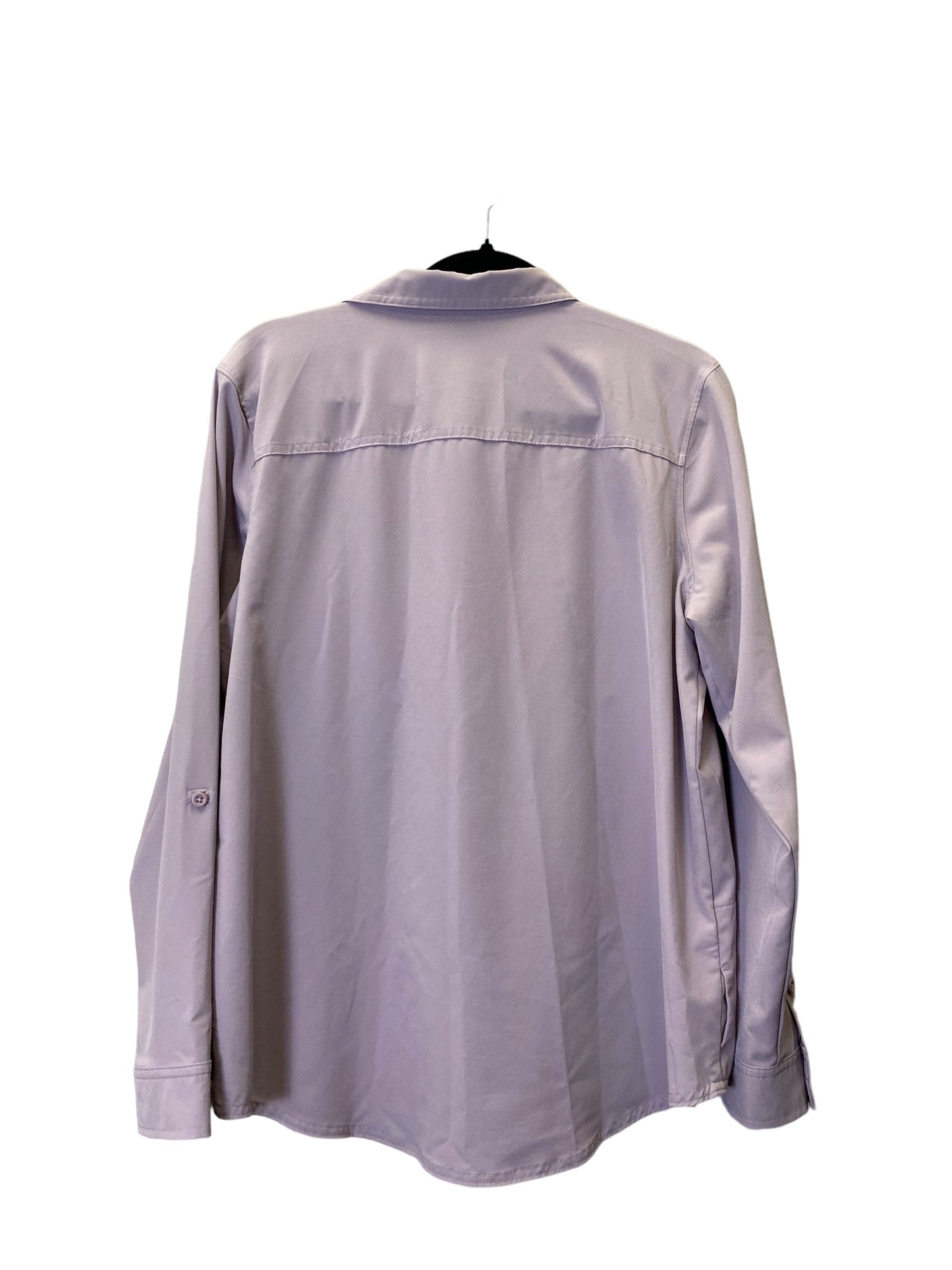 Blouse Long Sleeve By Eddie Bauer In Purple, Size: L