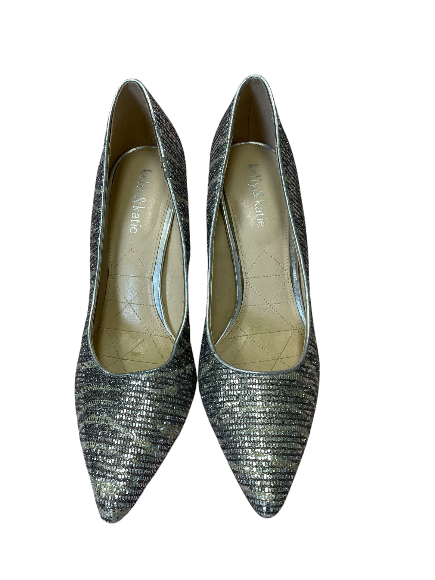 Shoes Heels Stiletto By Kelly And Katie In Silver, Size: 9