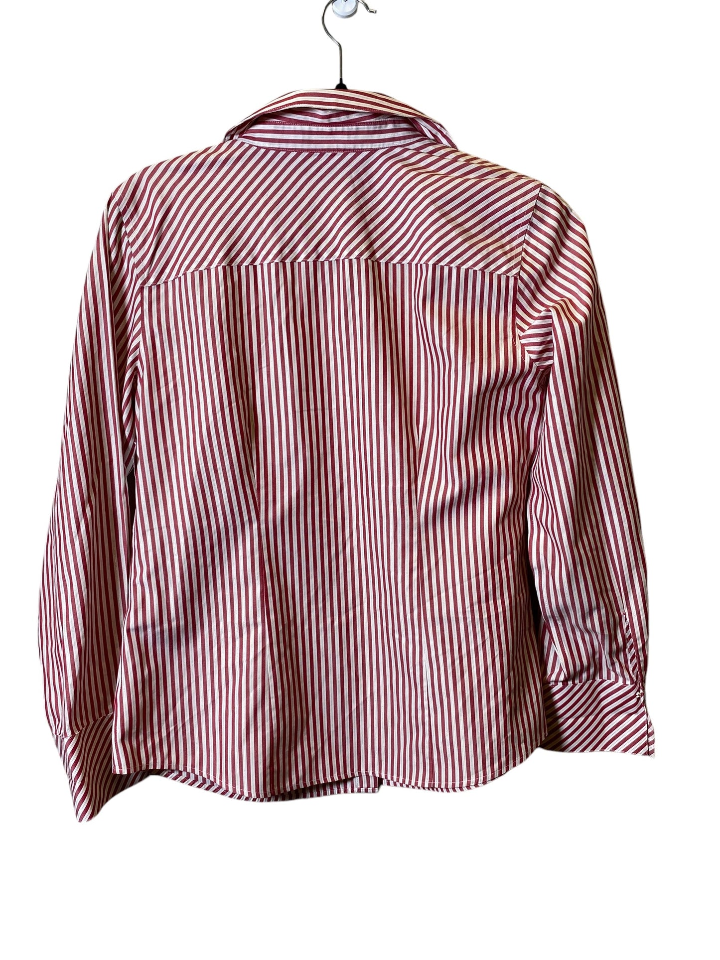 Top Long Sleeve By Chicos In Striped Pattern, Size: S