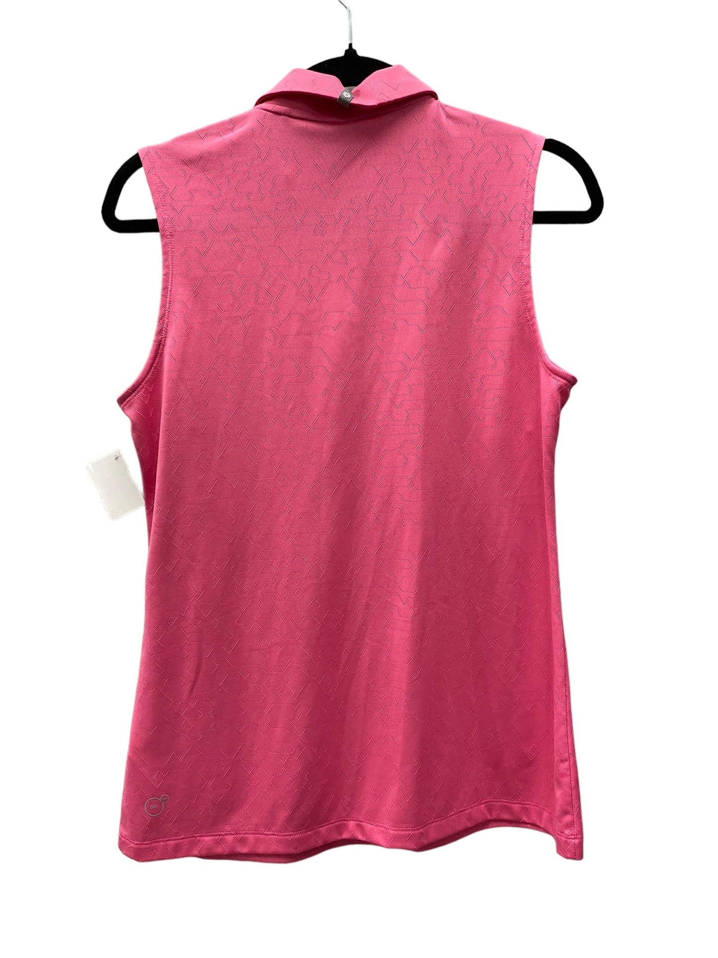 Athletic Top Short Sleeve By Puma In Pink, Size: L