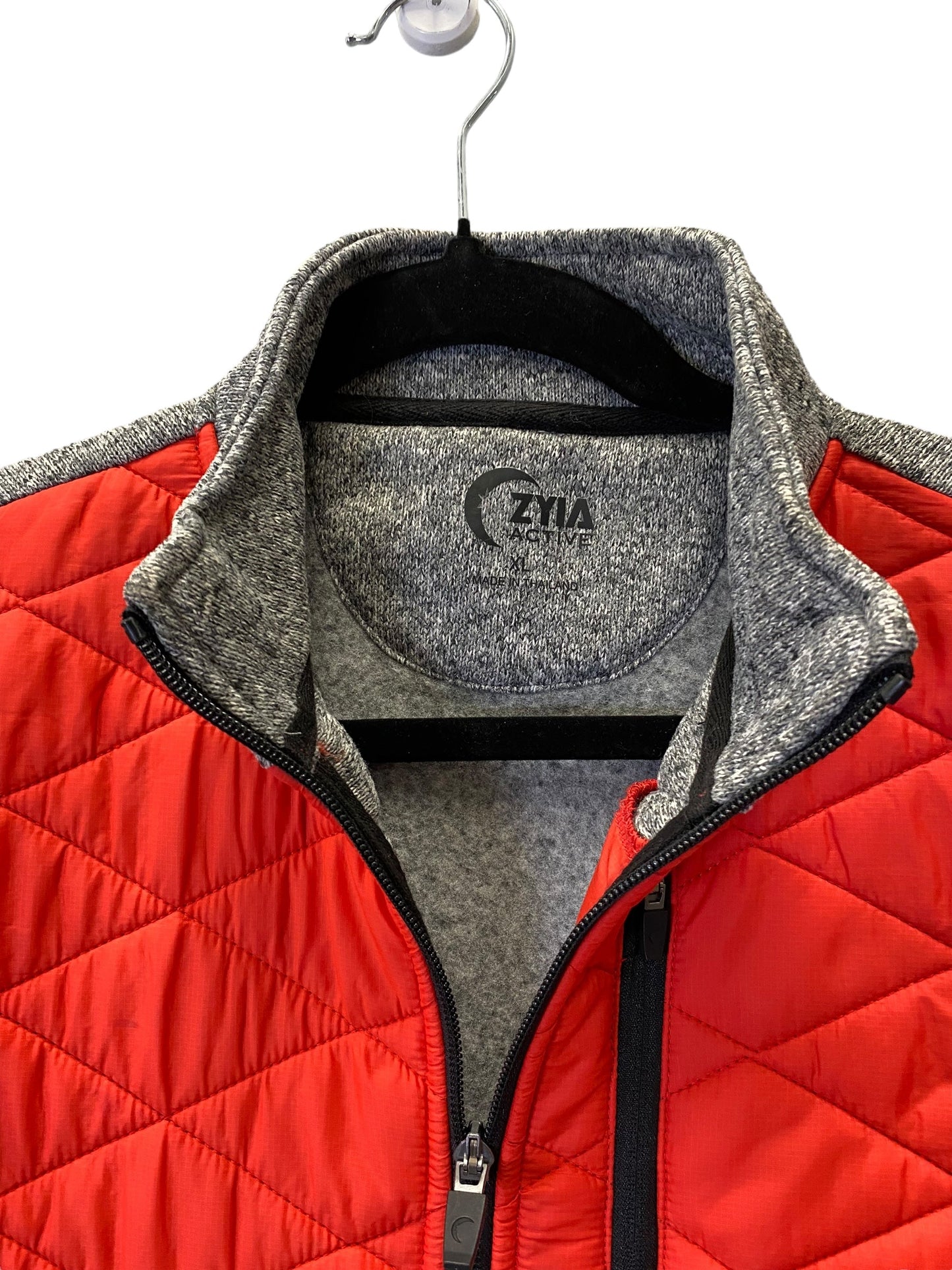 Athletic Jacket By Fila In Orange, Size: M