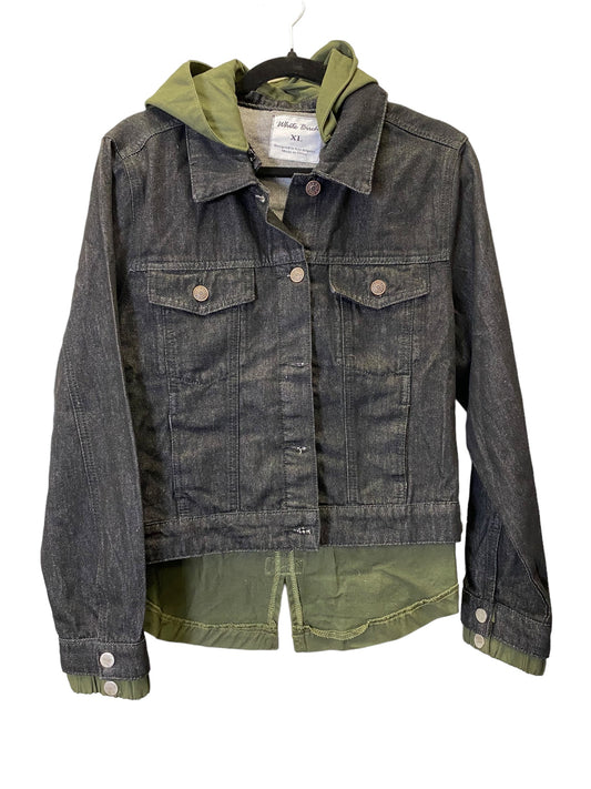 Jacket Denim By White Birch In Black & Green, Size: Xl