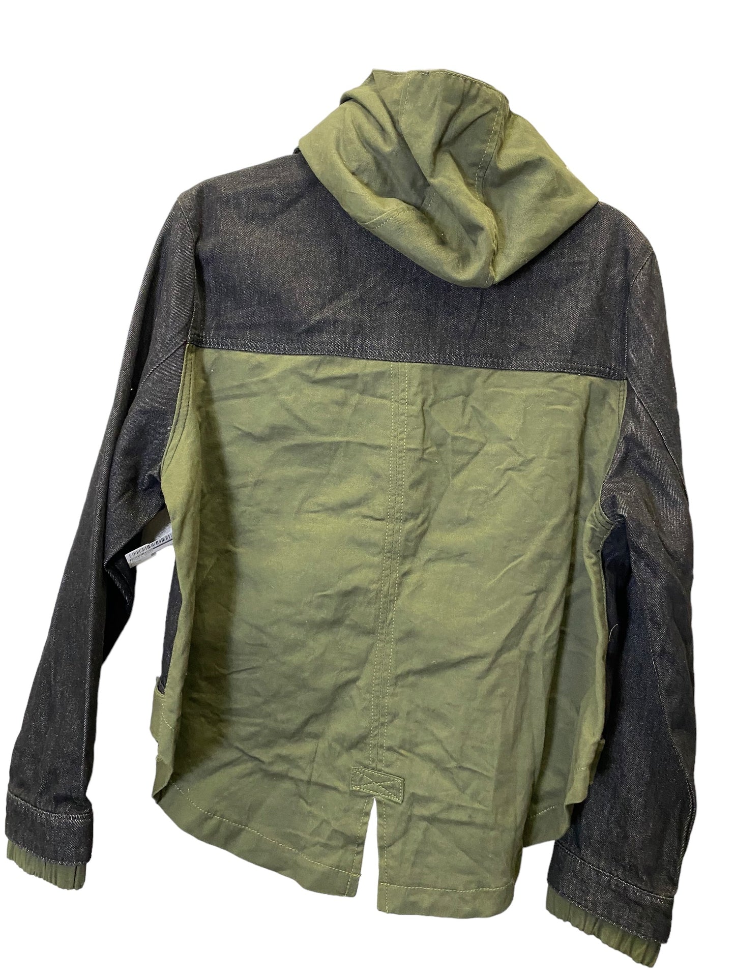 Jacket Denim By White Birch In Black & Green, Size: Xl