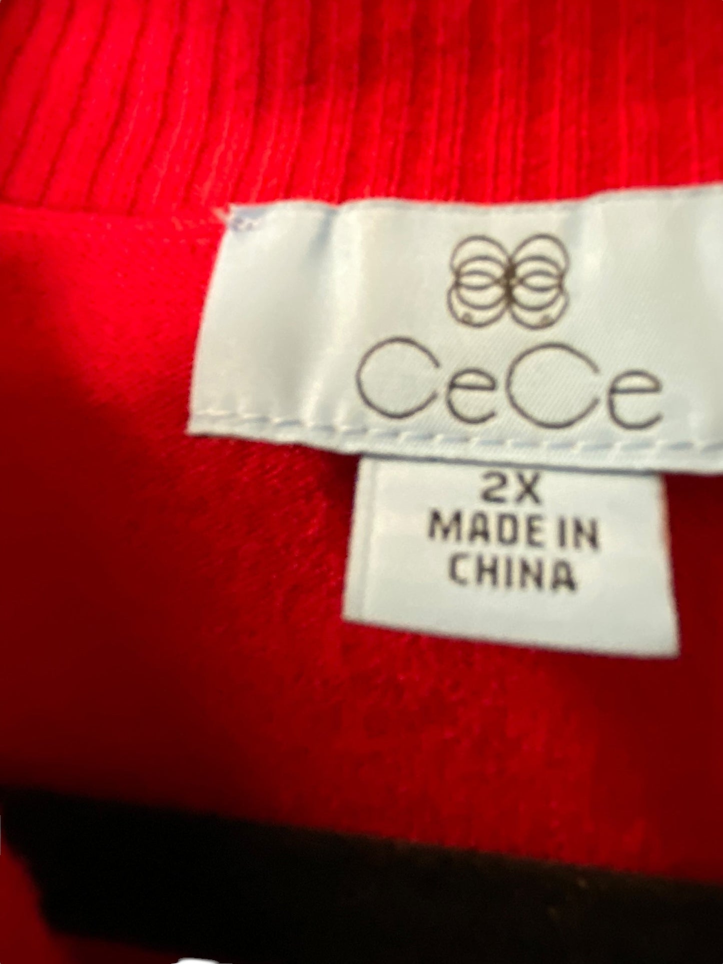 Sweater By Cece In Red, Size: 2x