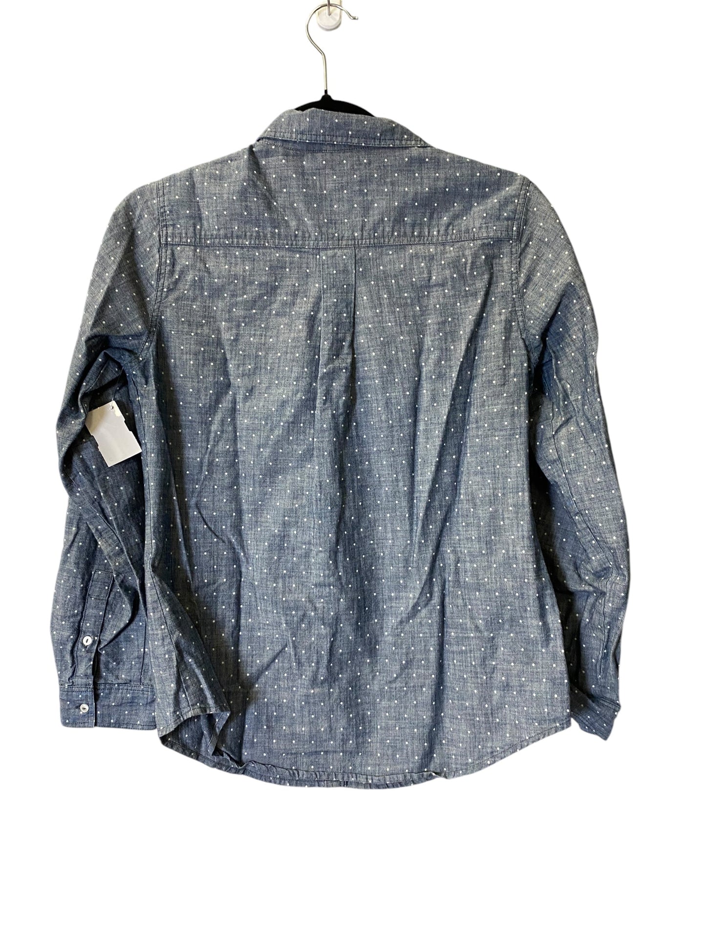 Blouse Long Sleeve By Cato In Grey, Size: S