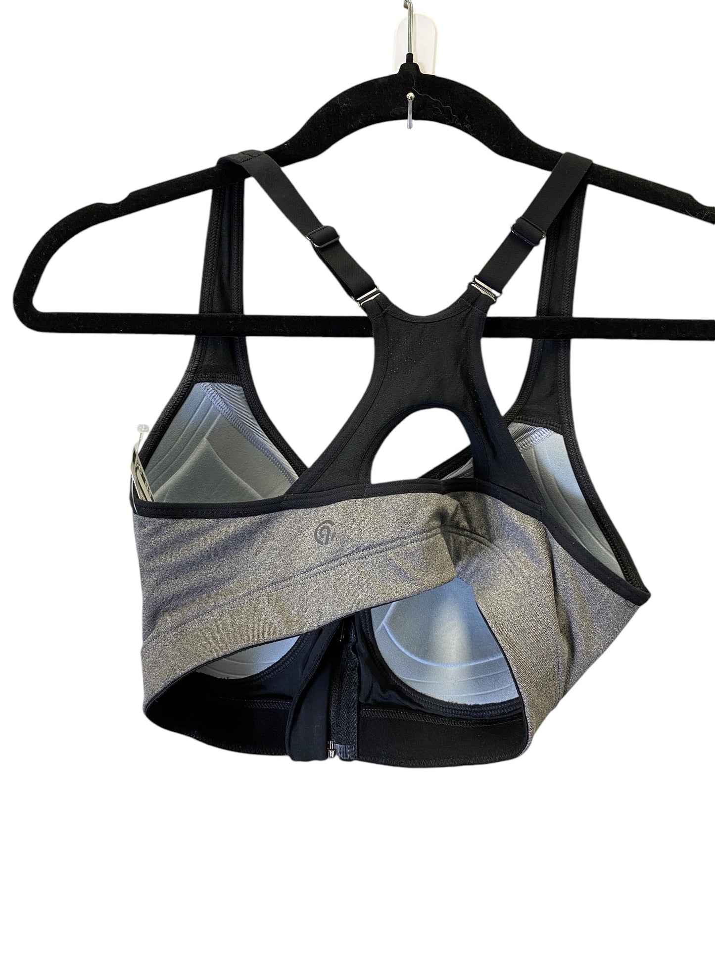 Athletic Bra By Champion In Black & Grey, Size: M