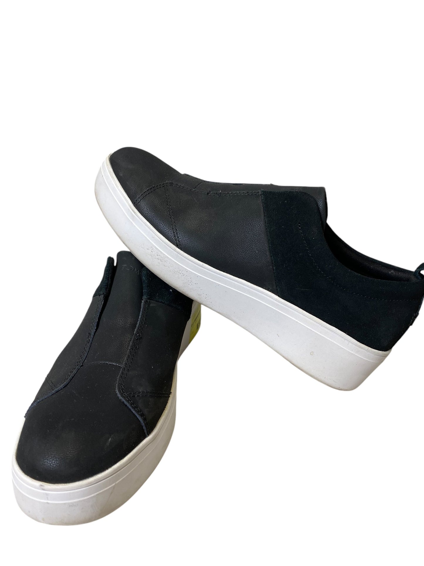 Shoes Heels Platform By Toms In Black & White, Size: 9