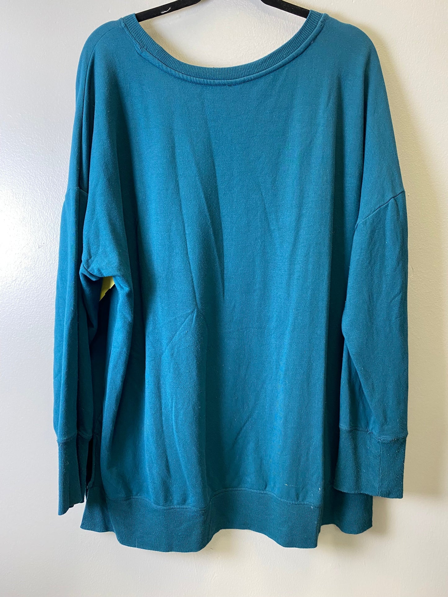 Sweatshirt Crewneck By 90 Degrees By Reflex In Teal, Size: Xxl