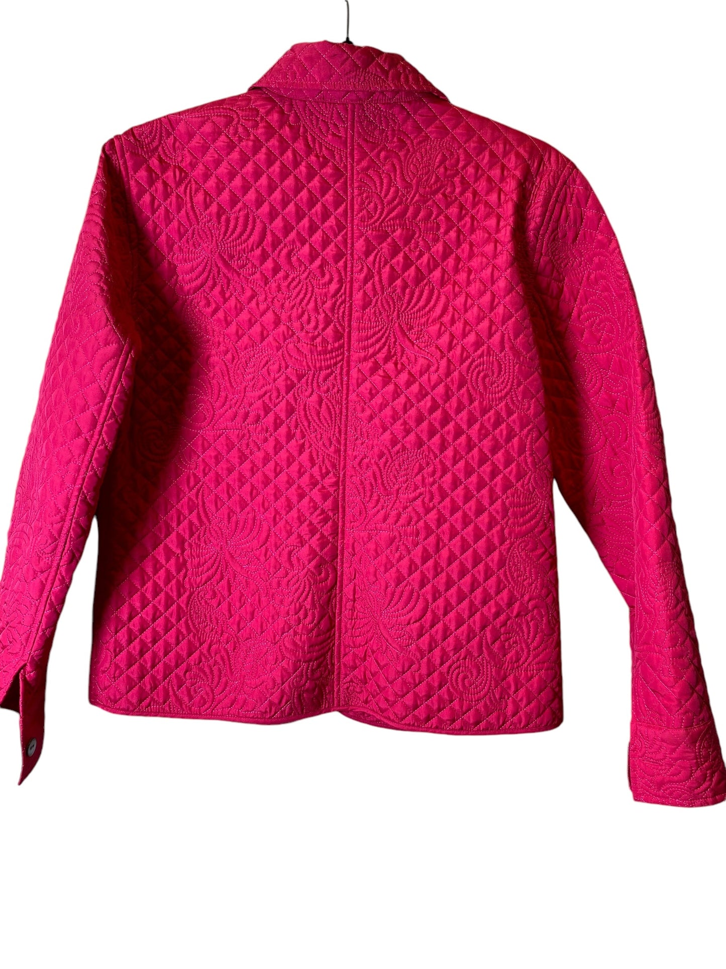 Jacket Puffer & Quilted By Chicos In Pink, Size: S