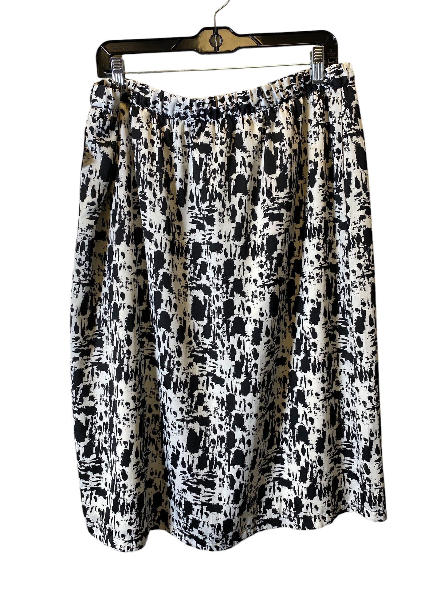 Skirt Midi By Gap In Black & White, Size: 12